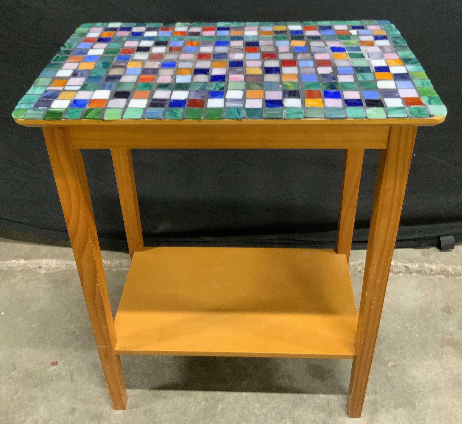 Vintage Handmade Mosaic Tile Side Table (1 of 15)