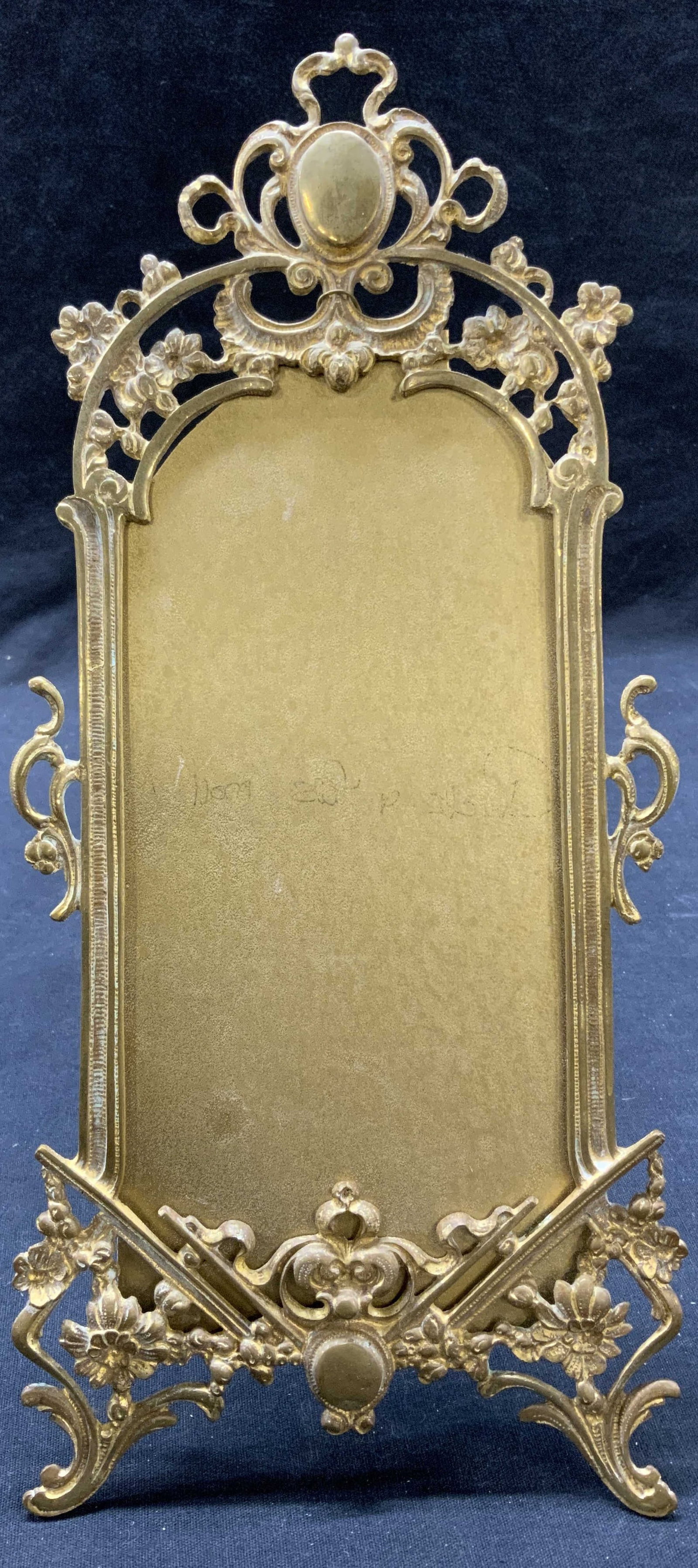 Antique Victorian Gilt Brass Easel Back Frame (1 of 8)