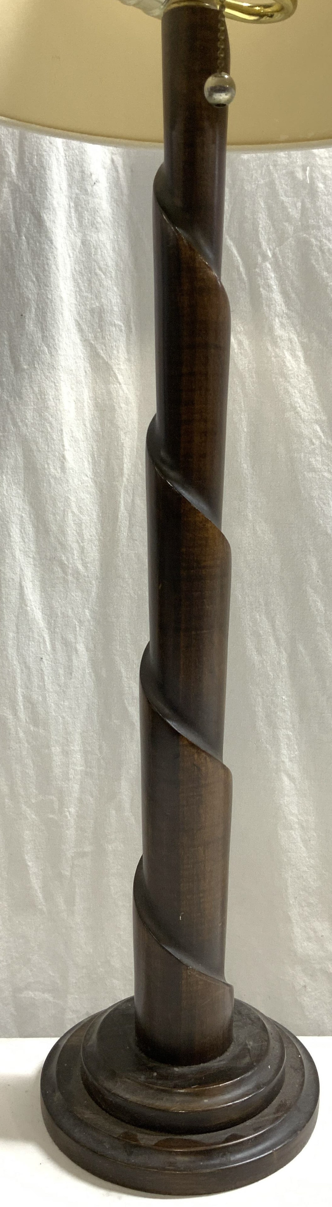 TYNDALE Carved Wooden Lamp W Shade (1 of 7)