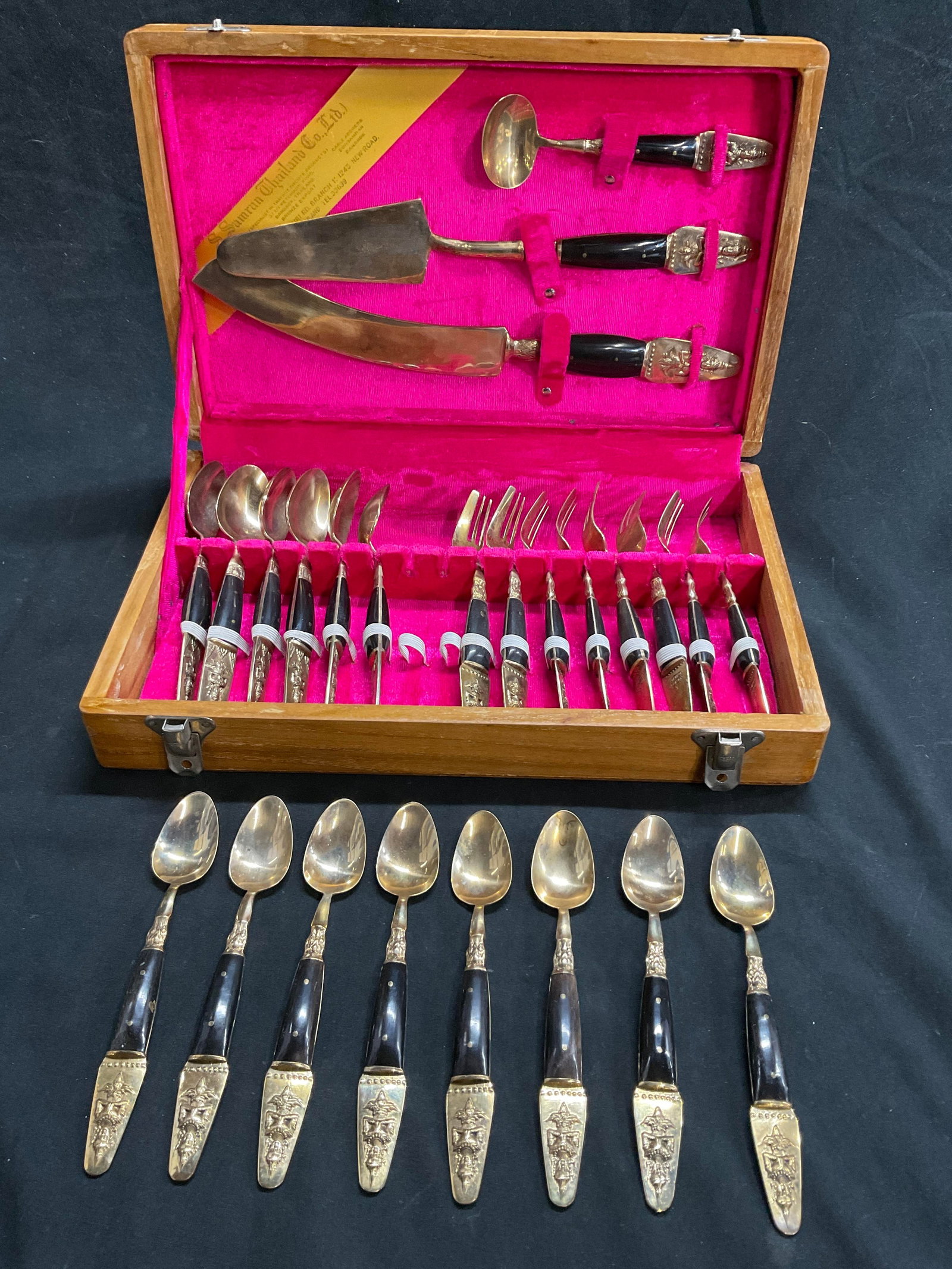 Vintage S. Samran Thailand Co Brass Serving Set 25 (1 of 14)