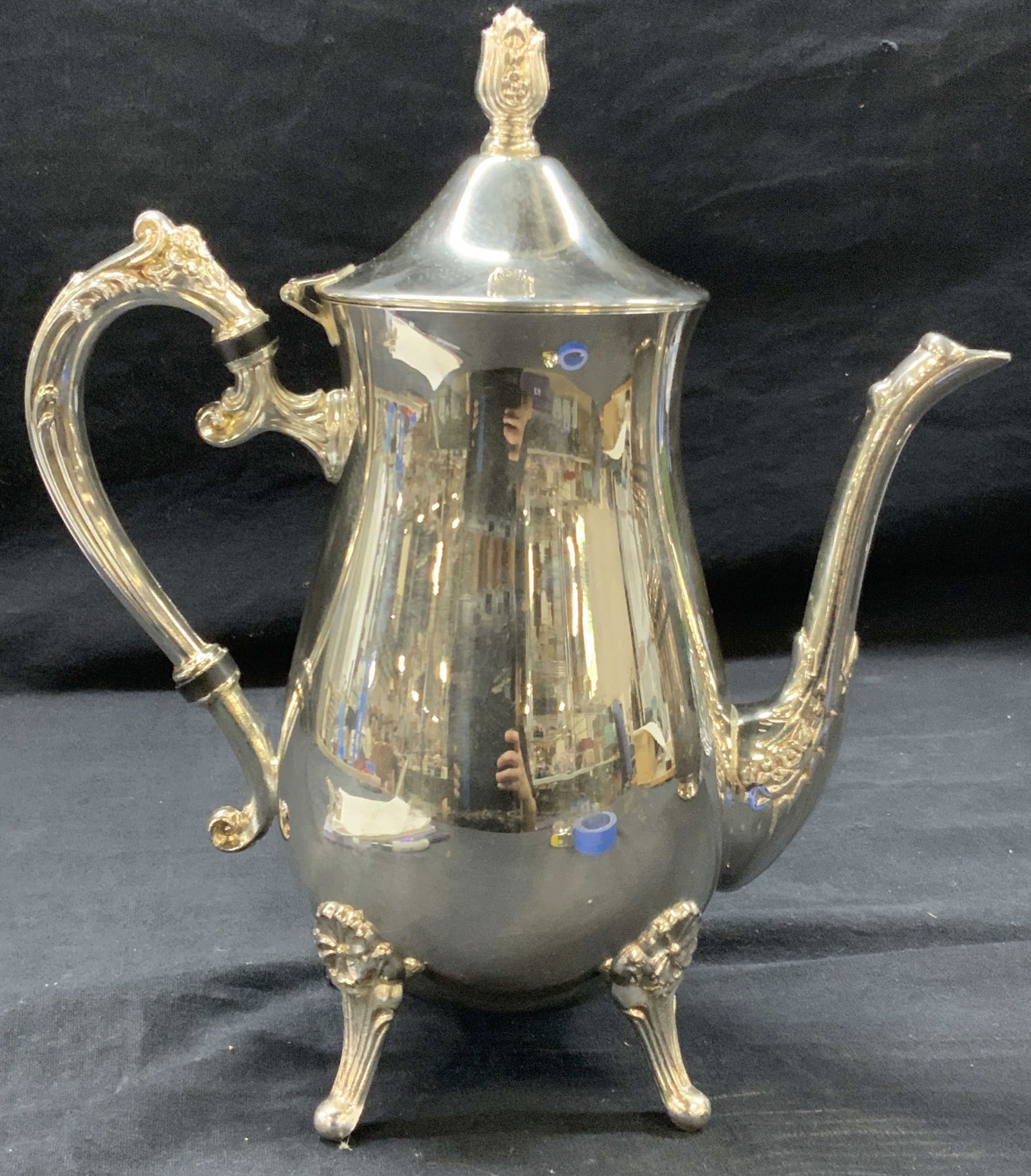 Leonard Silver Plate Footed Coffee Pot (1 of 7)