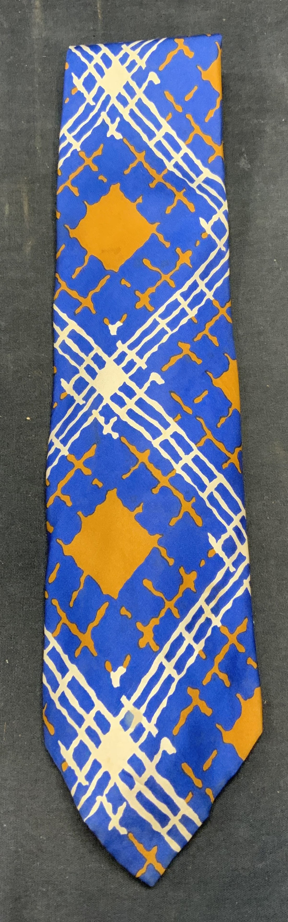 Oleg Cassini Blue Patterned Silk Tie (1 of 6)