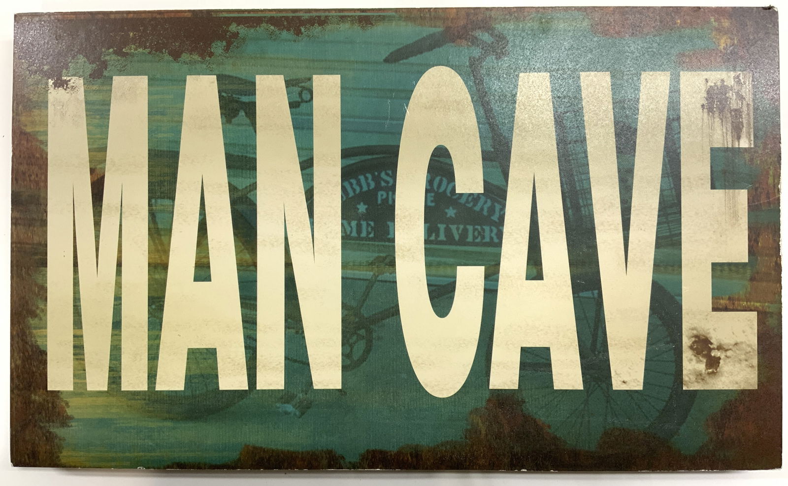 MAN CAVE Pressboard Sign Wall Hanging (1 of 6)