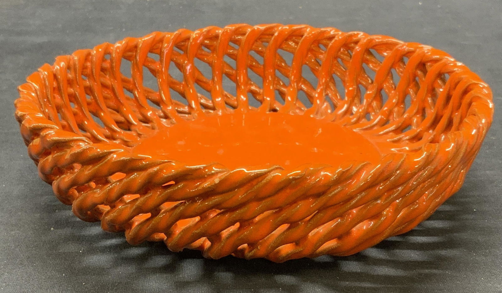 Tradinate Orange Woven Ceramic Bowl, Italy (1 of 6)