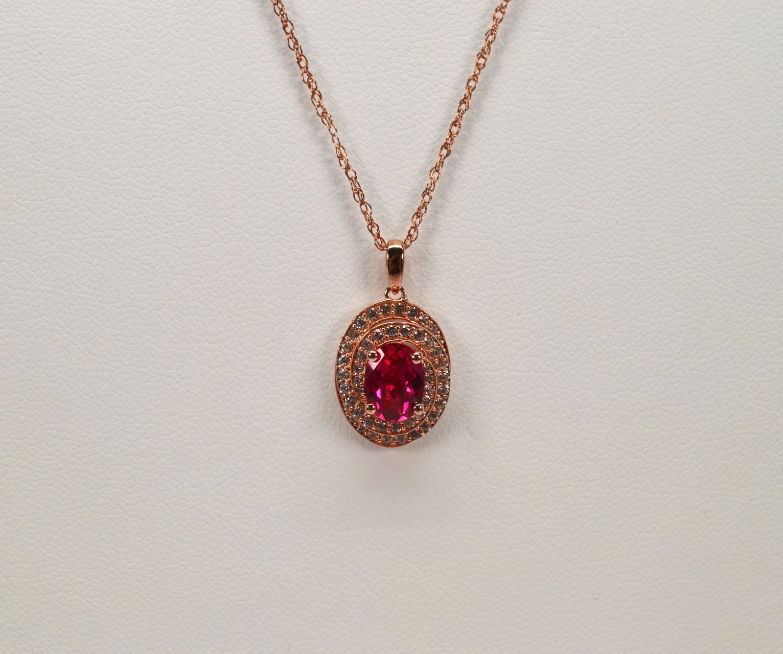 18IN Rose Gold-Plated Ruby Necklace (1 of 3)