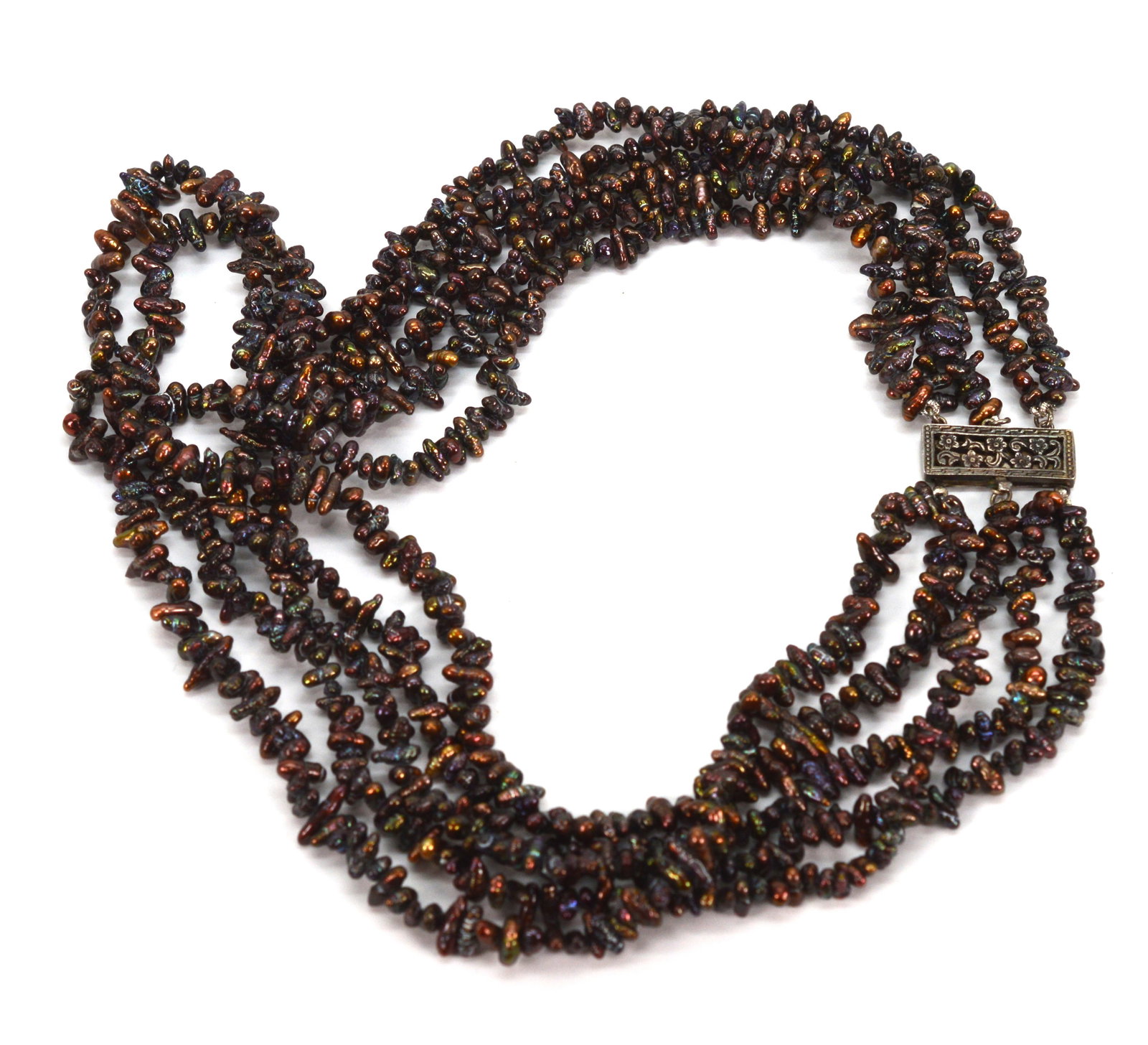 Vintage Natural Iridescent Keshi Pearl Necklace (1 of 5)