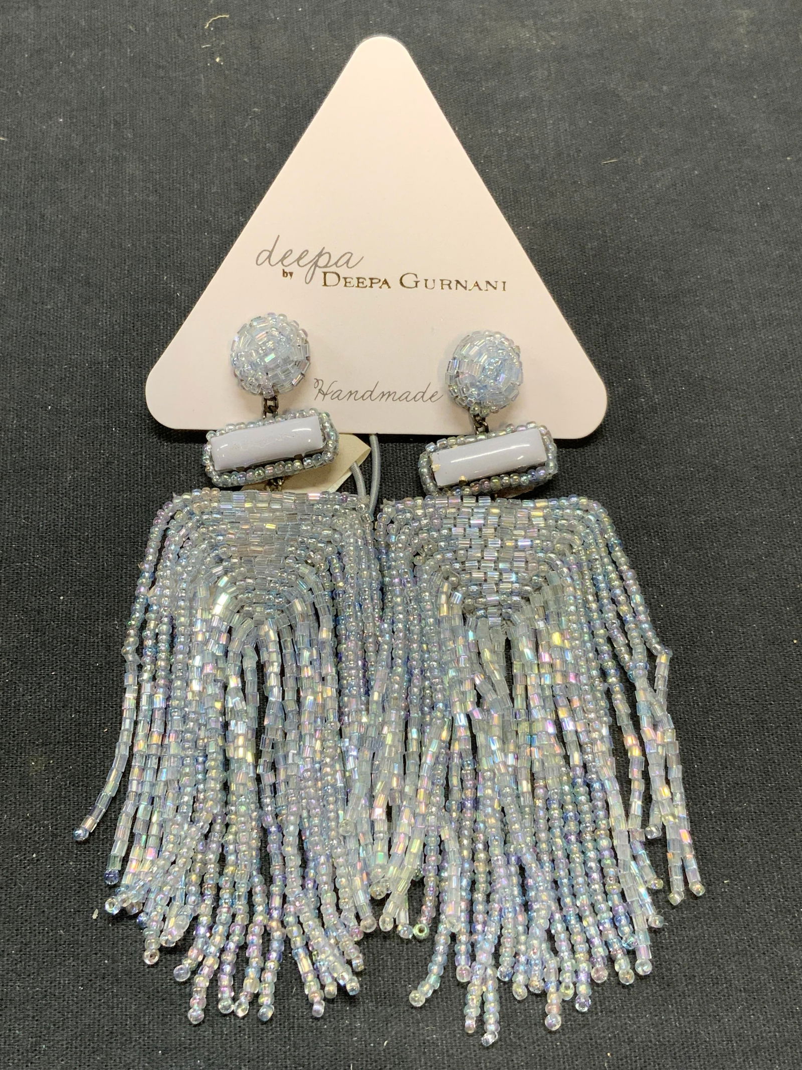 Deepa Gurnani Beaded Chandelier Earrings NWT (1 of 7)