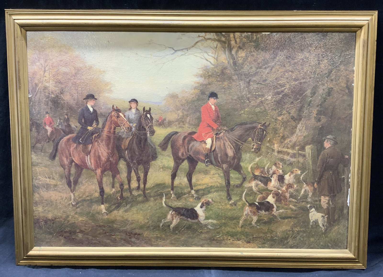 Heywood Hardy Repro Hunting Scene Print Canvas 3ft (1 of 11)