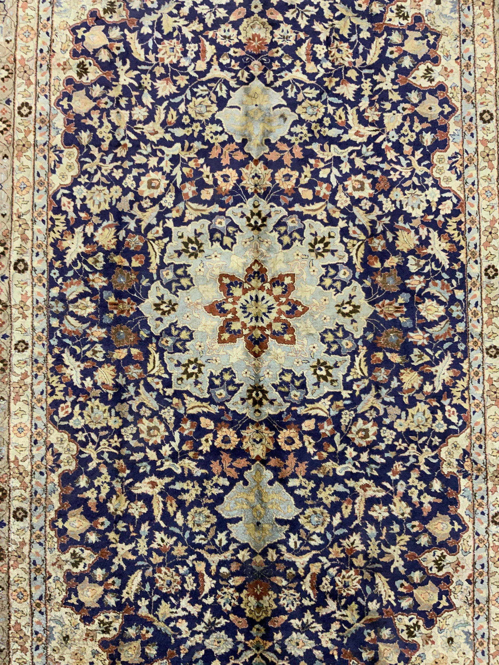 Antique Handmade Oriental Silk Area Rug (1 of 9)