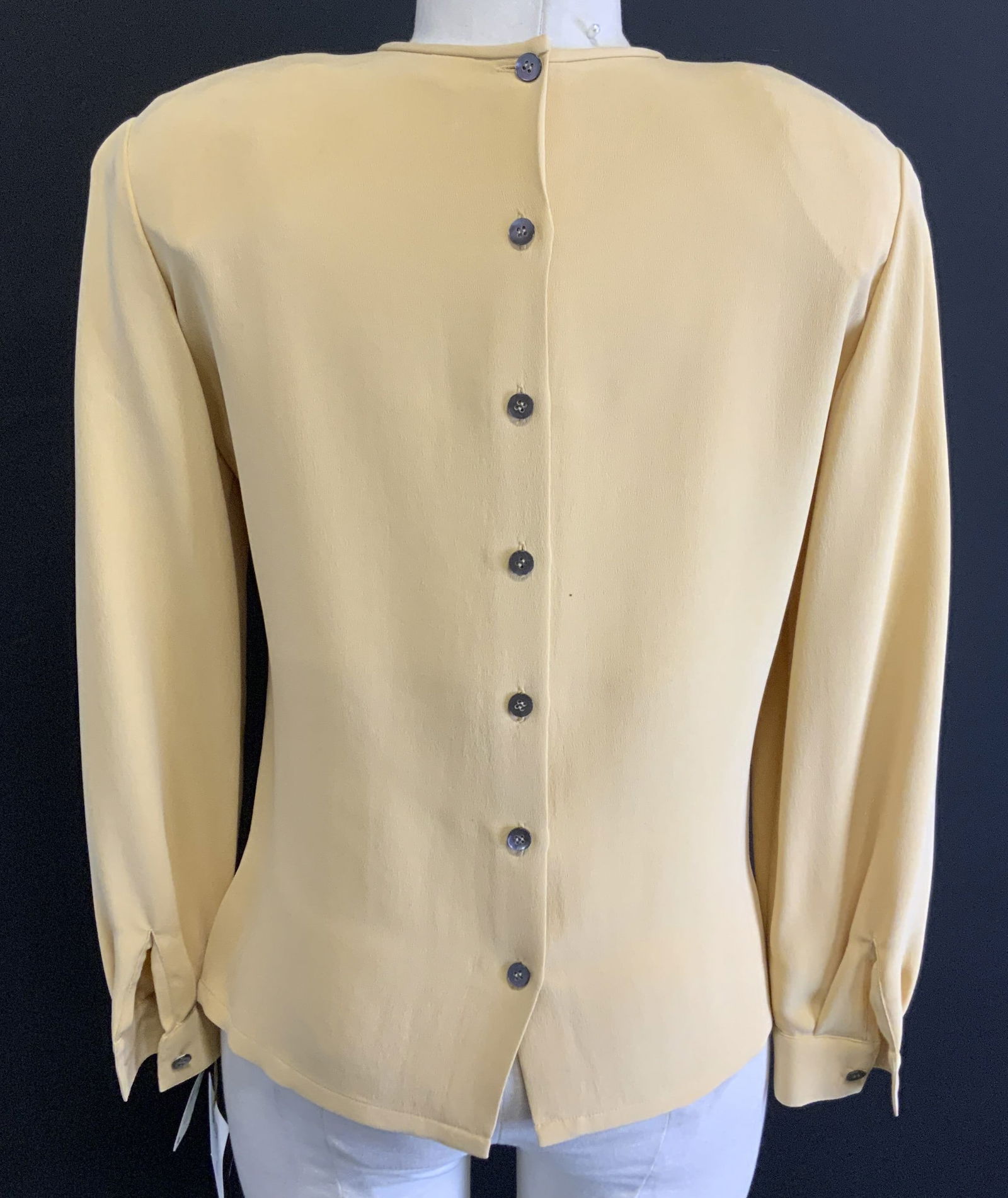 Dana BUCHMAN Long Sleeve Yellow Silk Top NWT (1 of 9)
