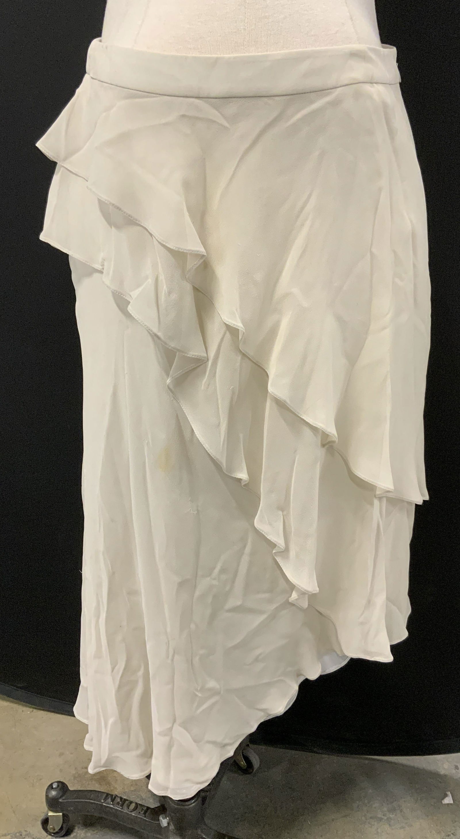 Giorgio Armani Cream Silk Ruffle Skirt, Italy (1 of 7)