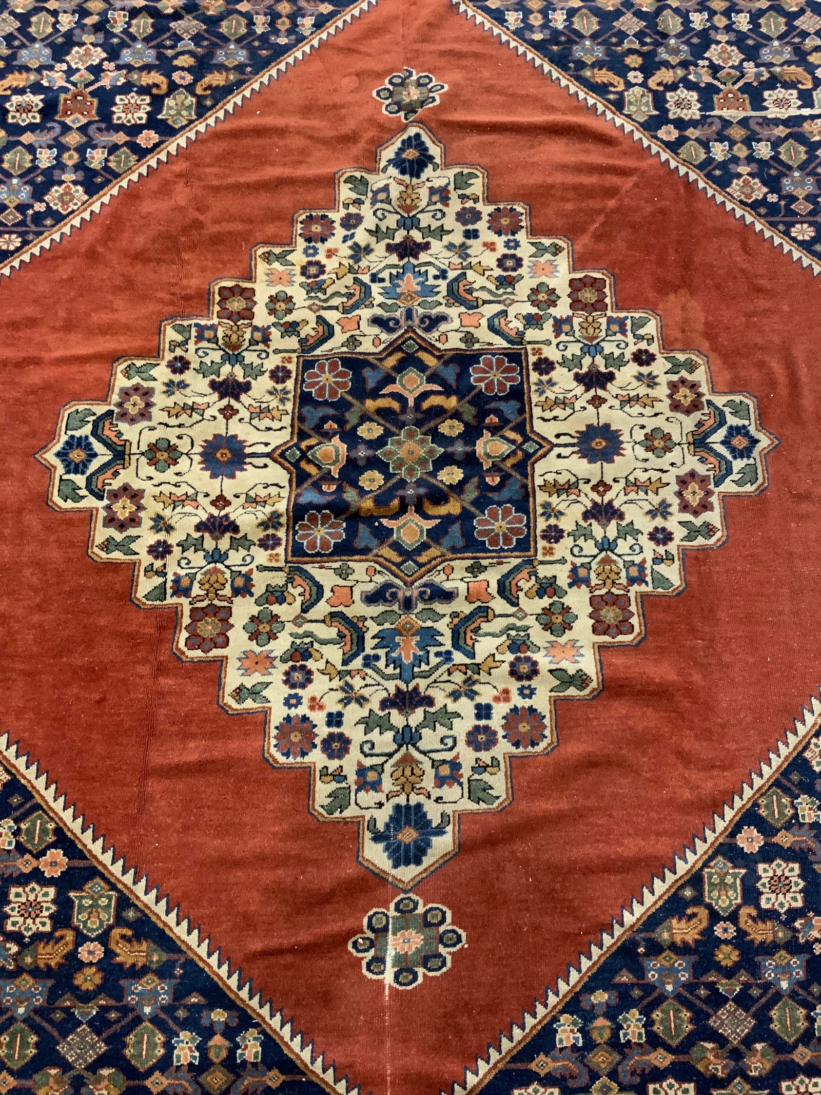 Vintage Handmade Afgan Wool Area Rug 10ft2in (1 of 9)
