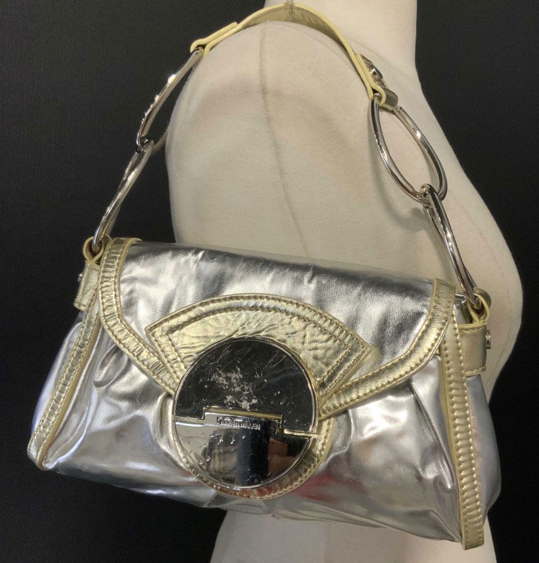 Karen Millen Metallic Leather Evening bag, England (1 of 7)