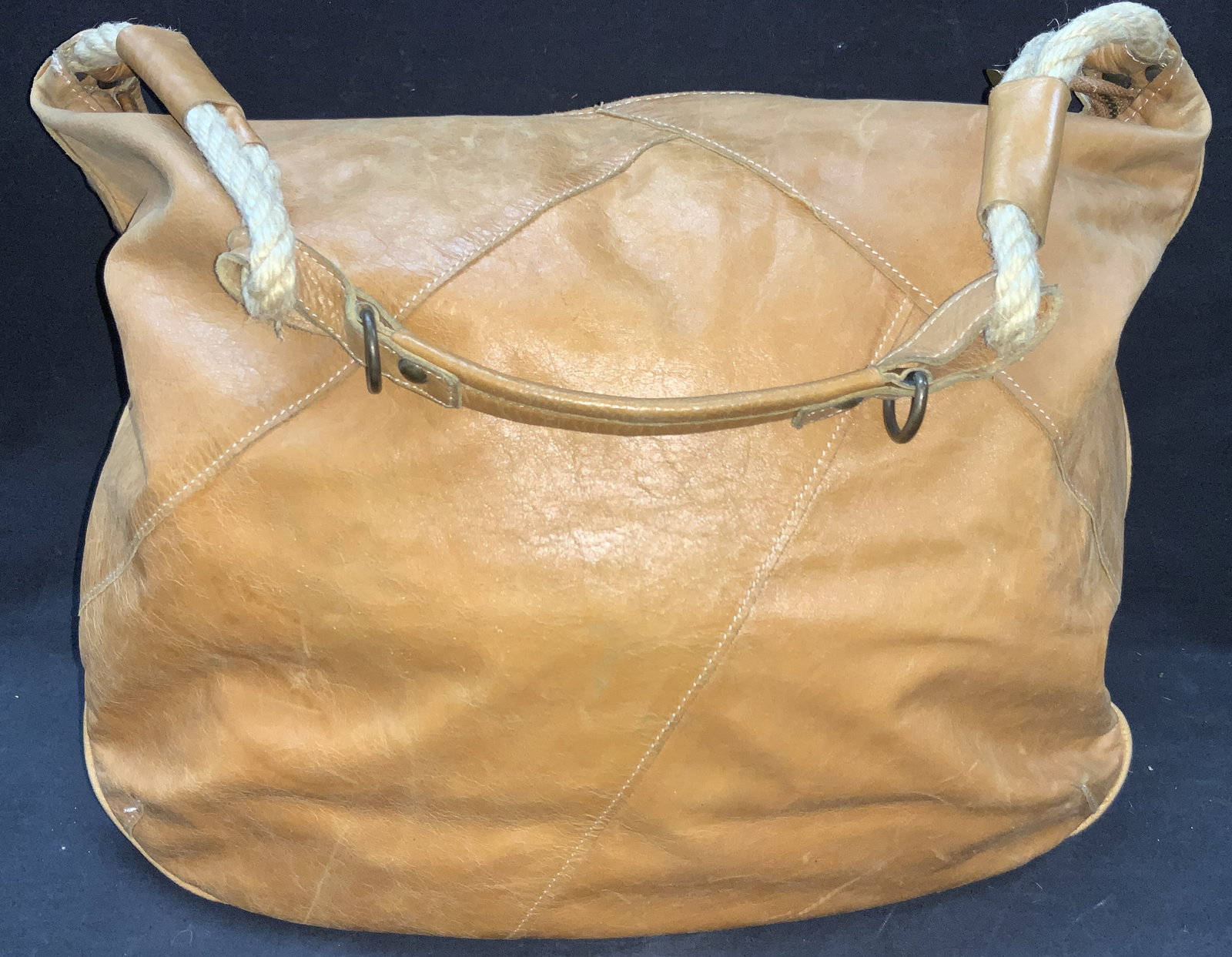 Vintage Patch Work Leather Tote Bag, Italy (1 of 9)
