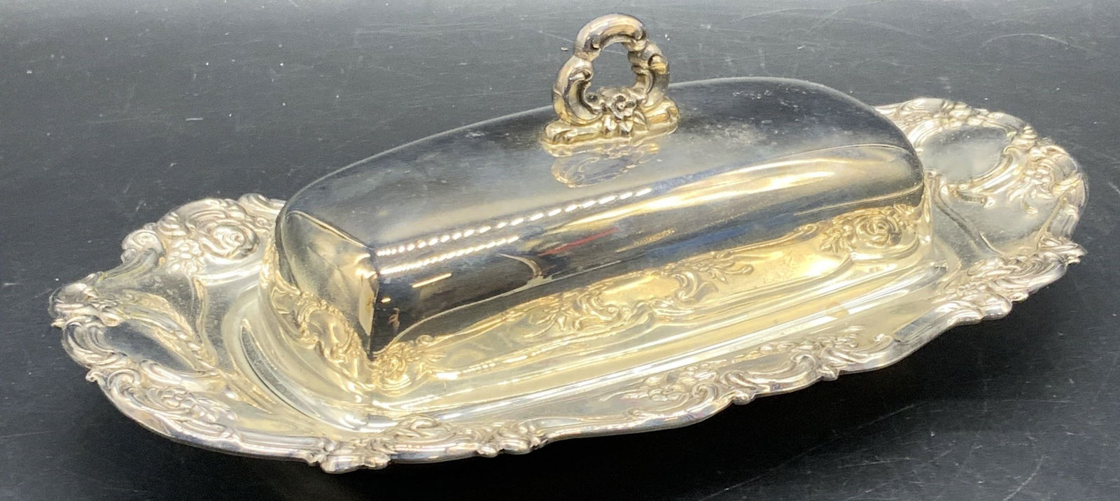 TOWLE Vintage Silver Plated Butter Dish, Lidded (1 of 10)