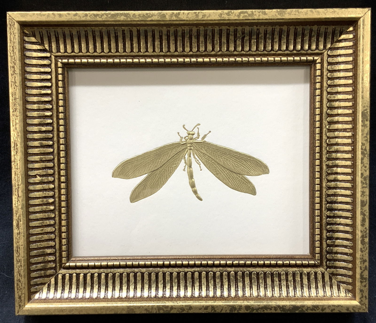 Stamped Framed Gold Dragonfly (1 of 6)