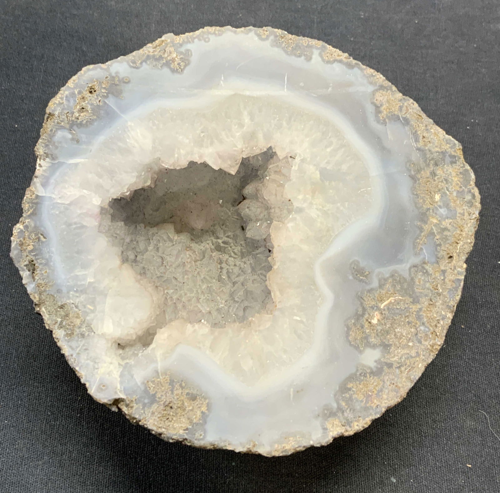 Blue/Gray Cut Geode Crystal Specimen (1 of 6)