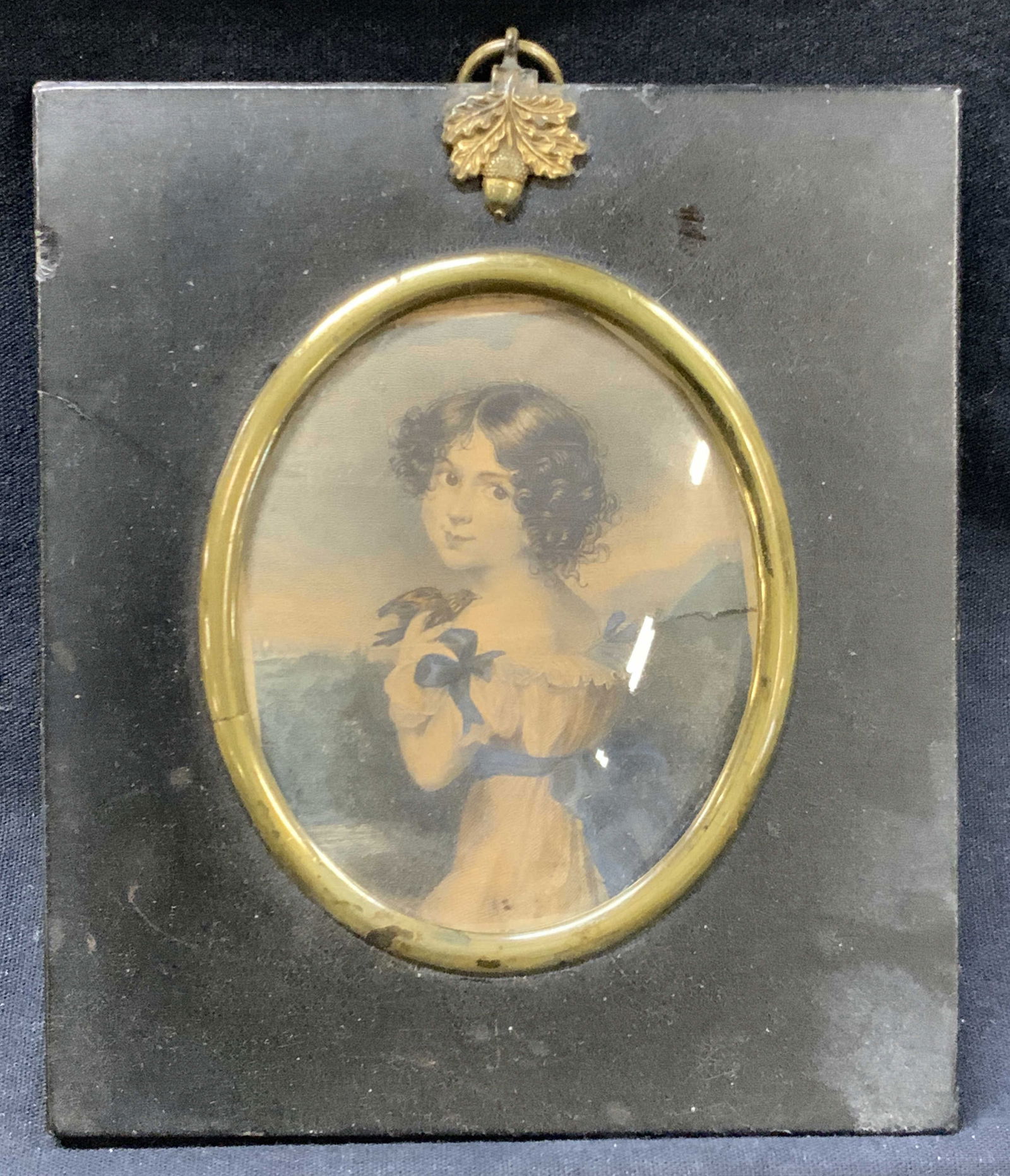 Vintage Young Girl Portrait Lithograph (1 of 7)