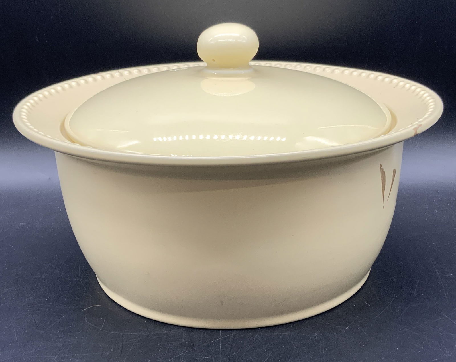 DANSK Rondure Rice Pattern Pale Yellow Lidded Pot (1 of 10)