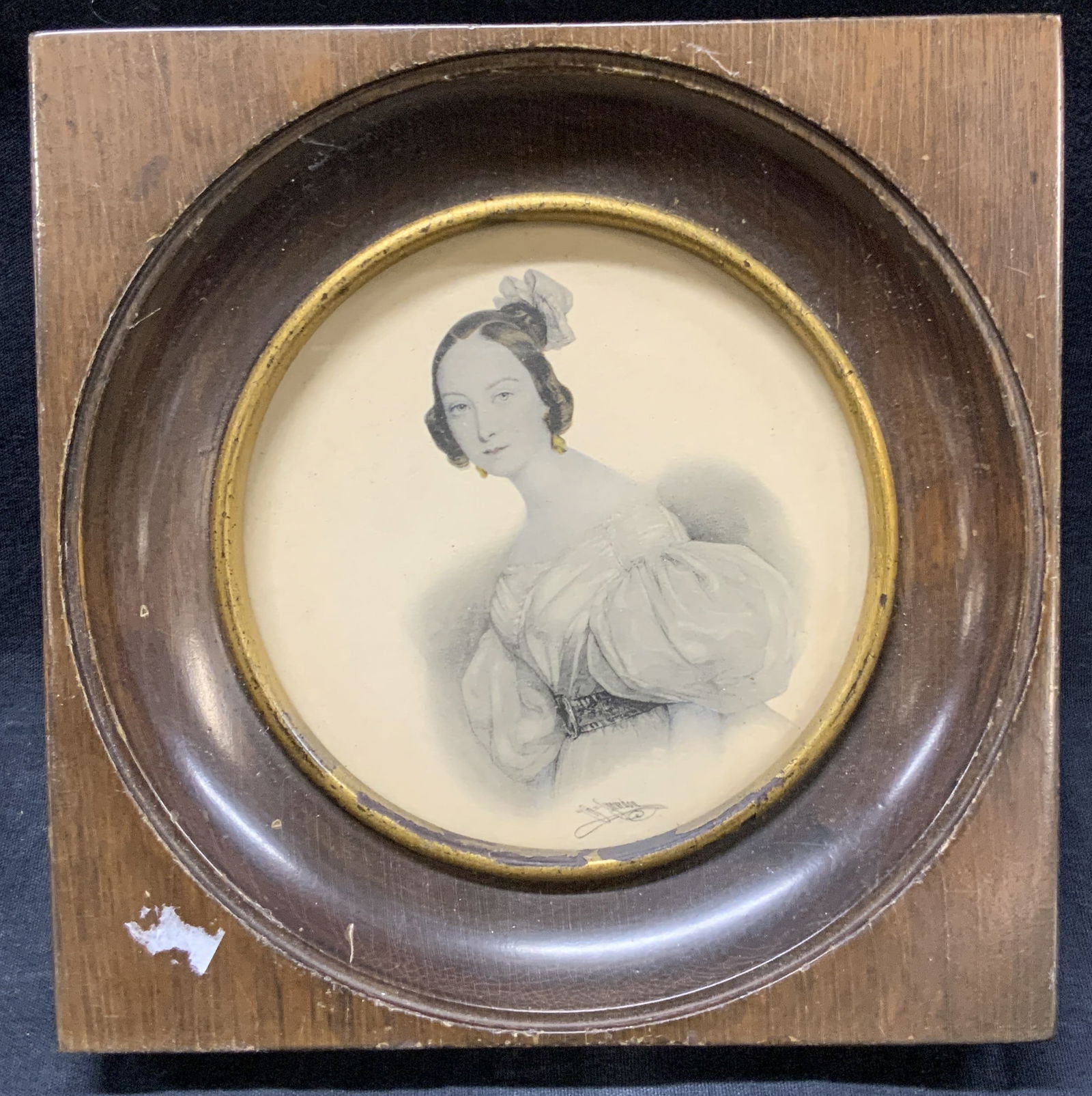 Vintage Womans Portrait Lithograph (1 of 9)