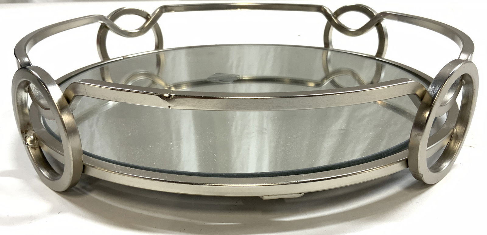 Brushed Metal Mirrored Vanity Tray W Gallery (1 of 6)