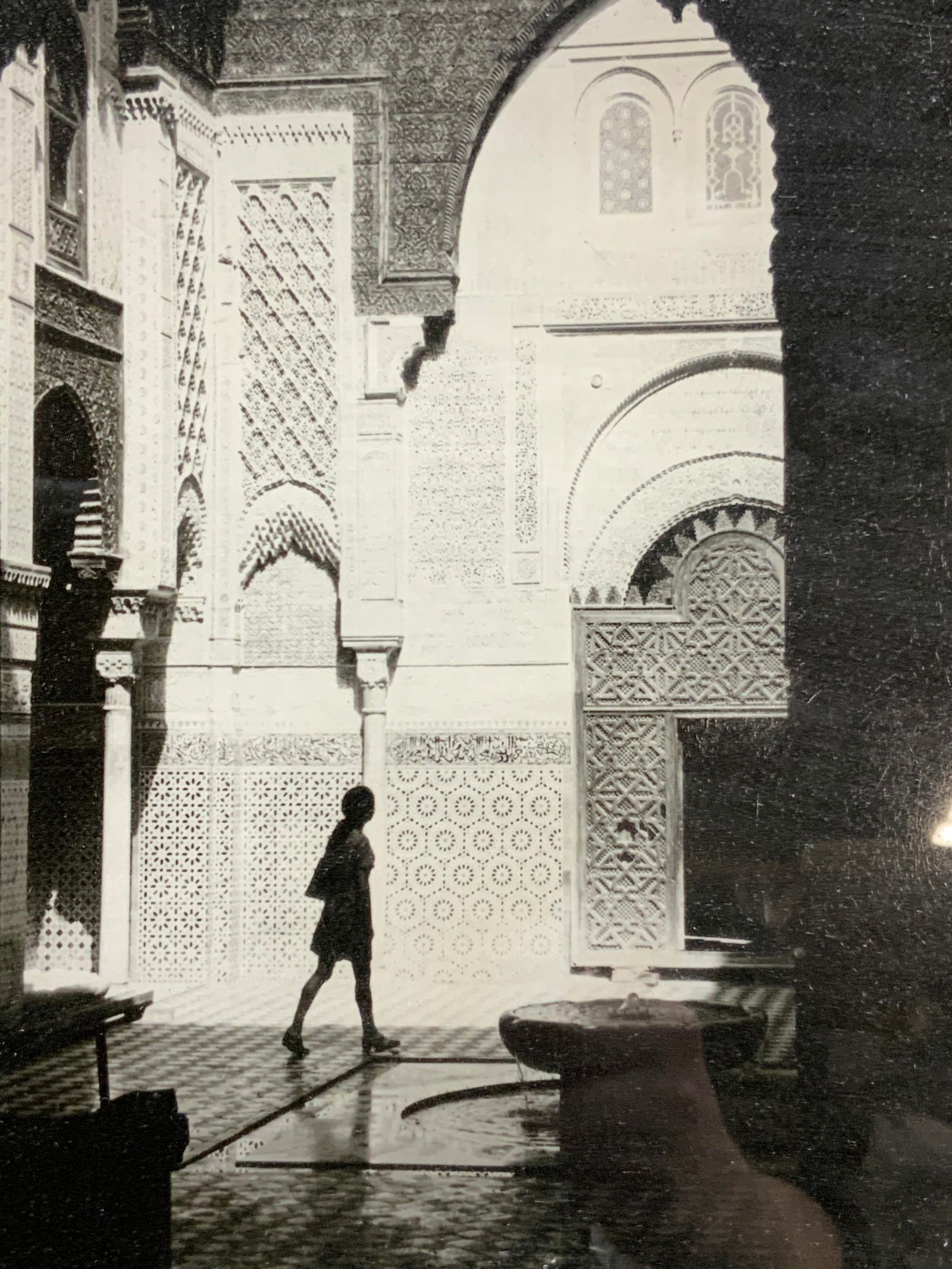 Framed Black & White Moroccan Castle Interior (1 of 7)
