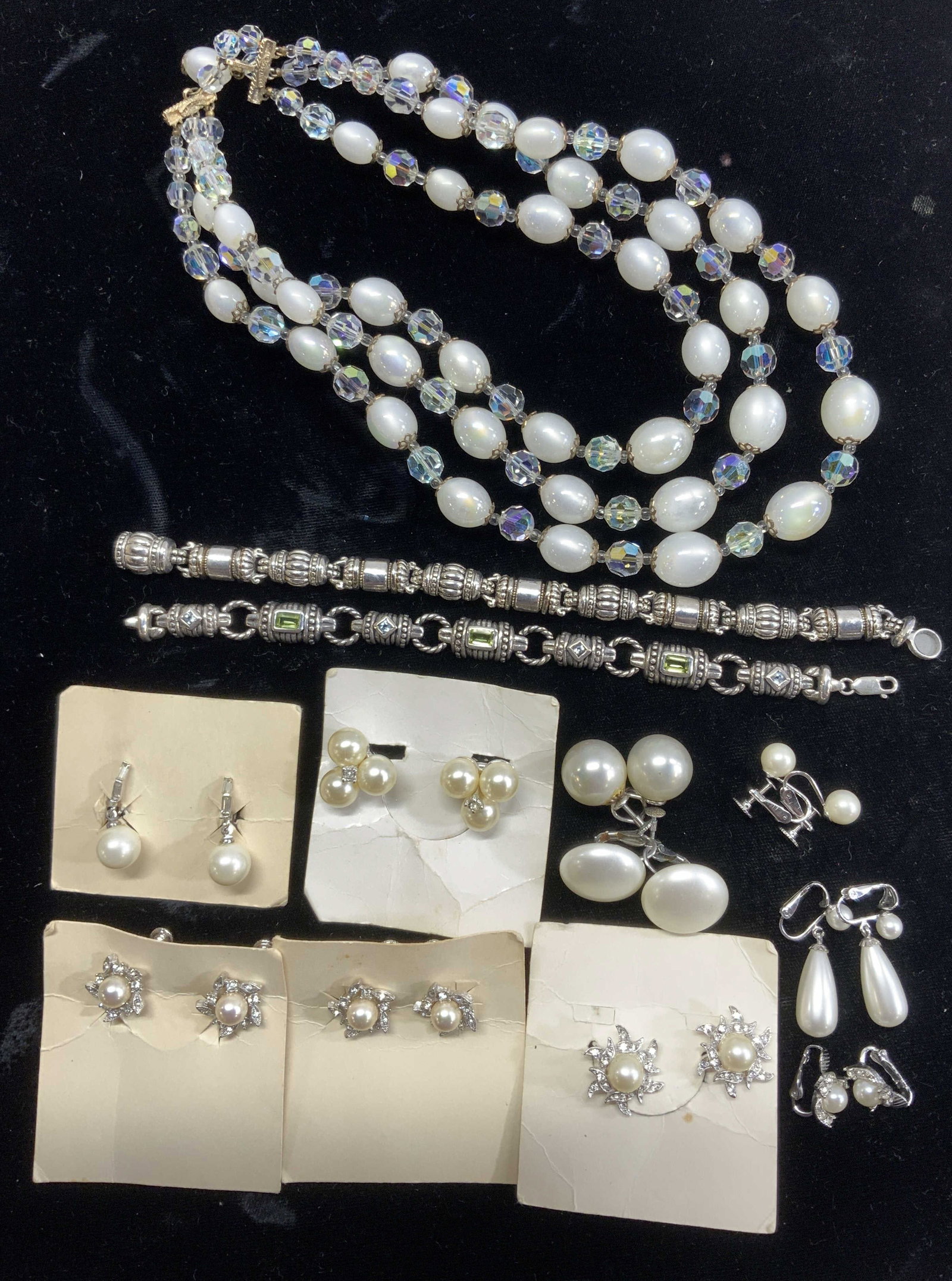 23 Sterling Sil Gemstone Bracelet, Marvella Neck (1 of 11)