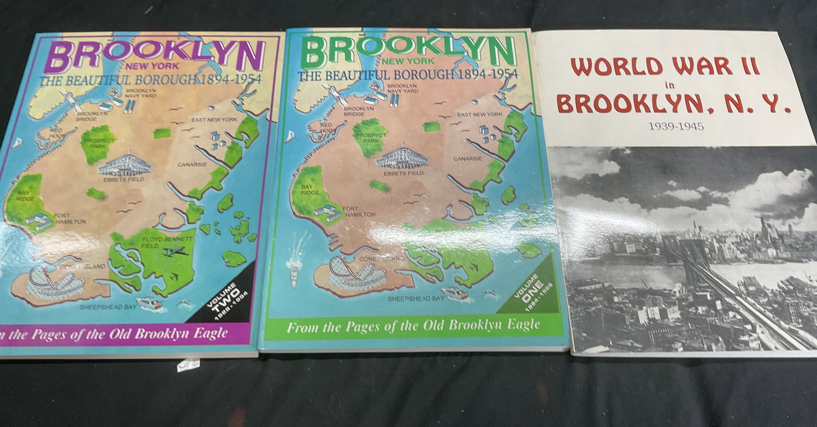 Lot 3 THE BEAUTIFUL BOROUGH OF BROOKLYN Books: BROOKLYN, NEW YORK. THE BEAUTIFUL BOROUGH as recorded in the Hometown Pages of The Brooklyn Eagle. 1894 - 1954. Vol 1: 1894-1928; Vol 2: 1928-1954. Authors are Tom Antonucci & Risucci. Paperback. Meas