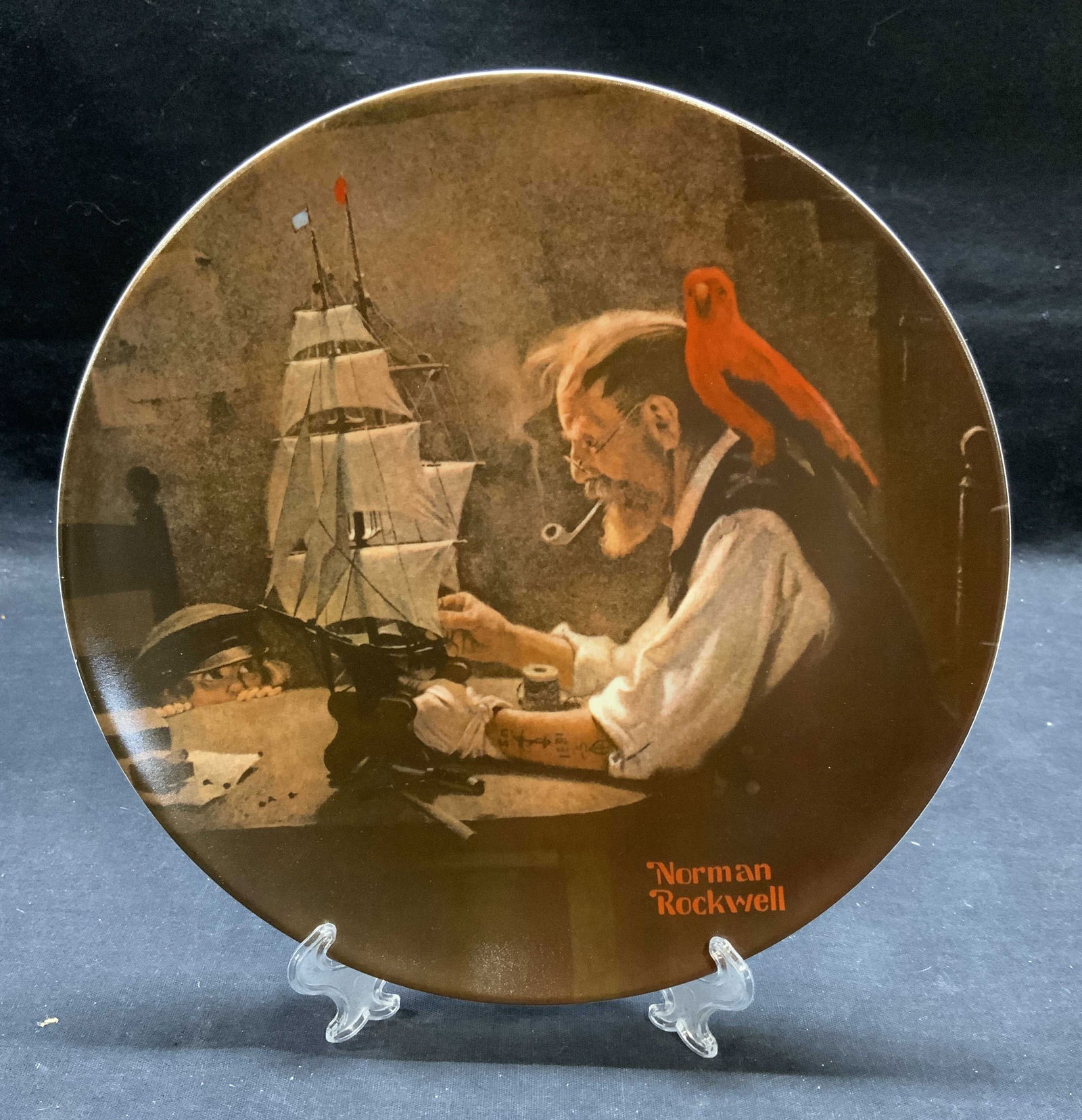Ltd Edt Norman Rockwell Ship Builder Plate 1980 (1 of 7)