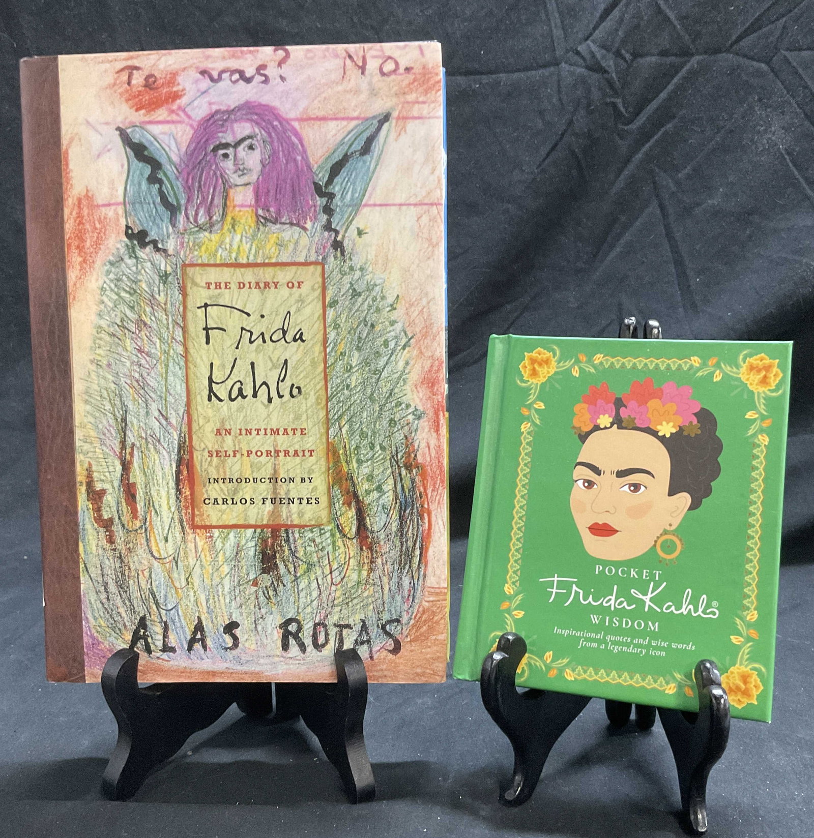 Lot 2 Frida Kahlo Books. Illustrated, 1955&2018: Lot 2 Frida Kahlo Books. Frida Kahlo Pocket Wisdom. Inspirational quotes and wise words from a legendary icon. Published by Hardie Grant Books. Copyright is 2018. Hardcover. The Diary of Frida Kahlo. 