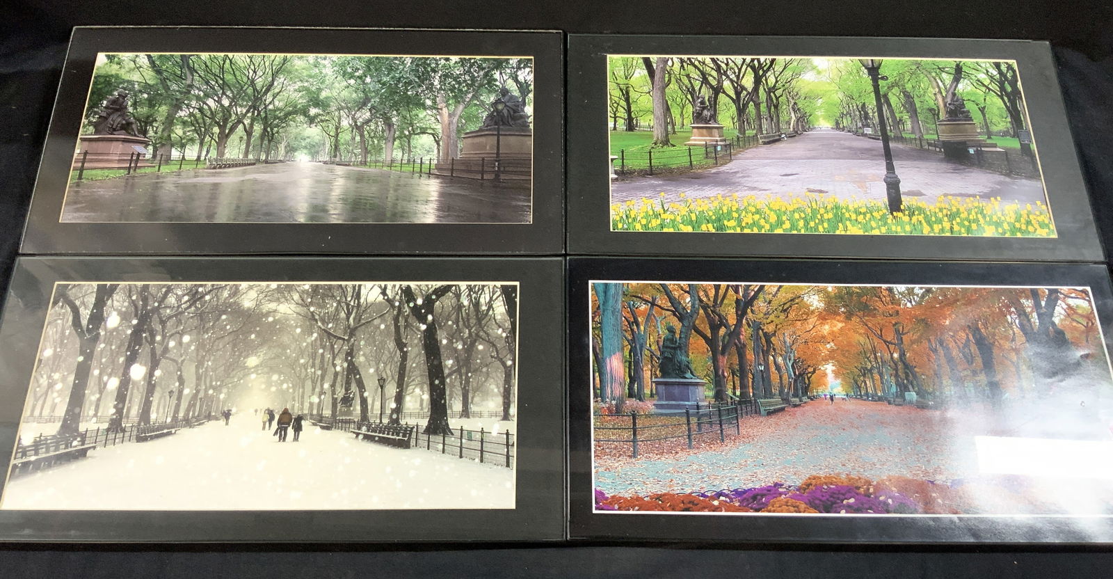 Lot 4 Framed Central Park Through The Seasons (1 of 8)