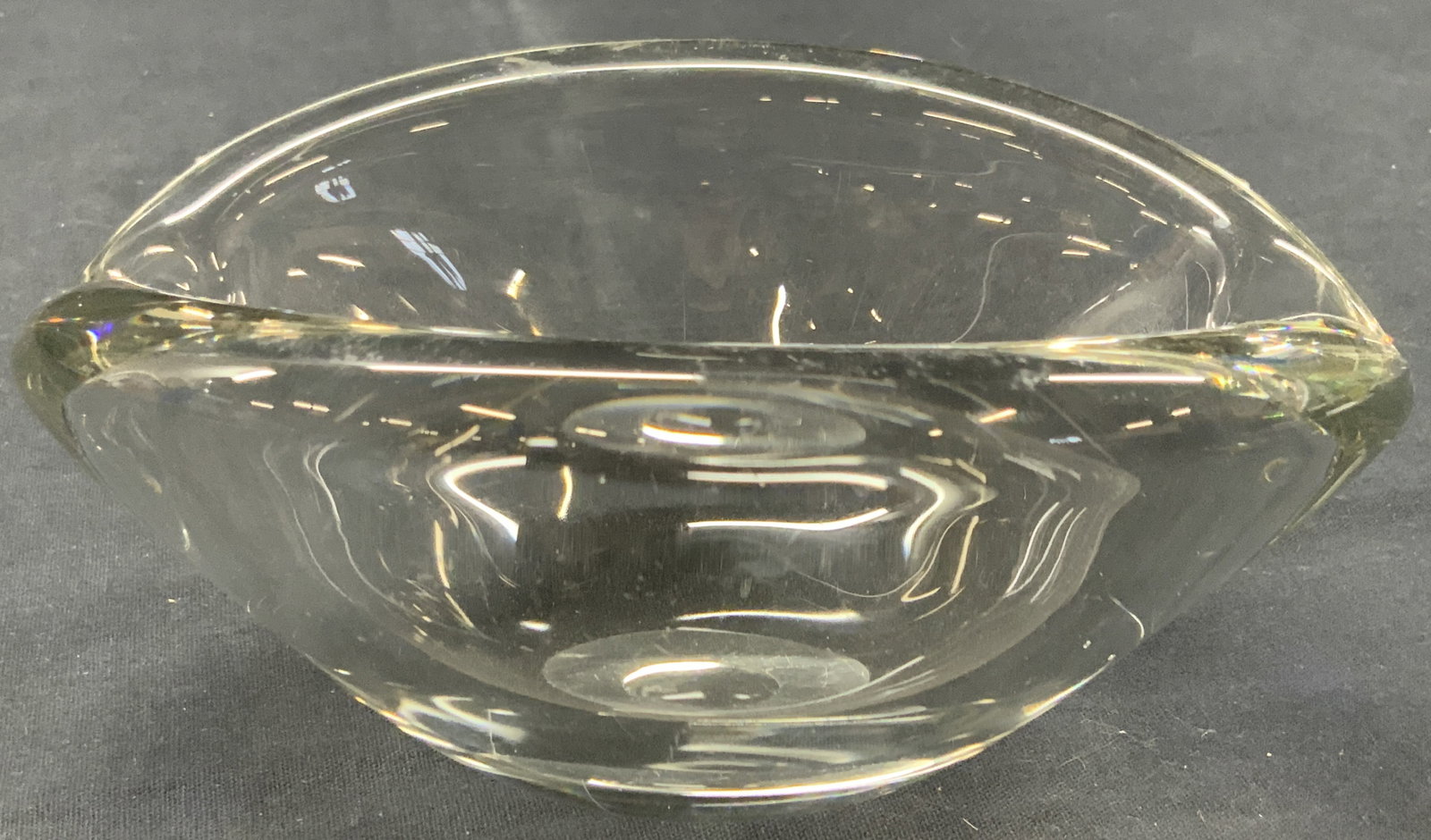 Thick Walled Clear Glass Vessel (1 of 6)