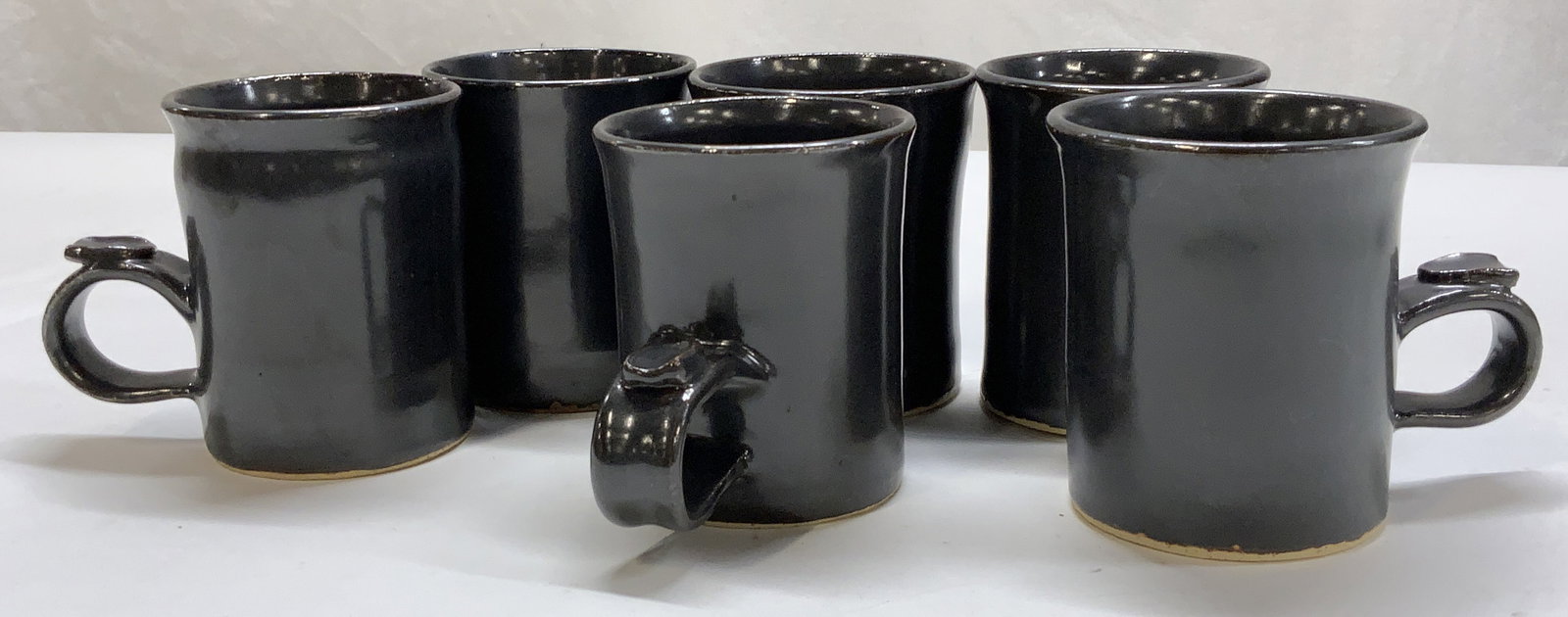 Set 6 Signed Rettenberg Glazed Ceramic Mugs (1 of 6)