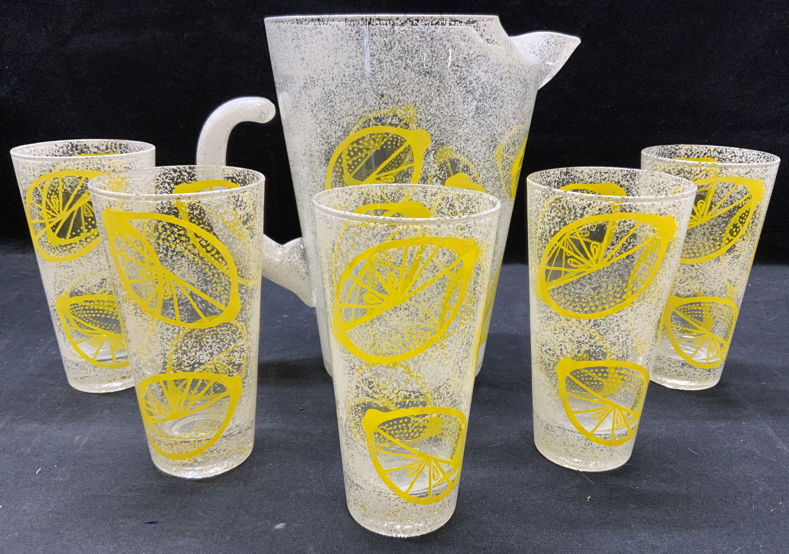 Set 6 Vintage Glass Lemonade Serving Set (1 of 6)