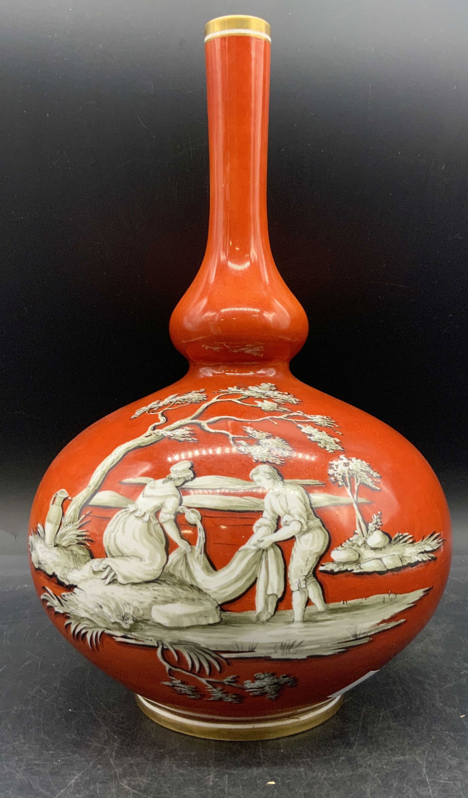 TO WINDSOR Vintage Orange Porcelain Figural Vase (1 of 16)