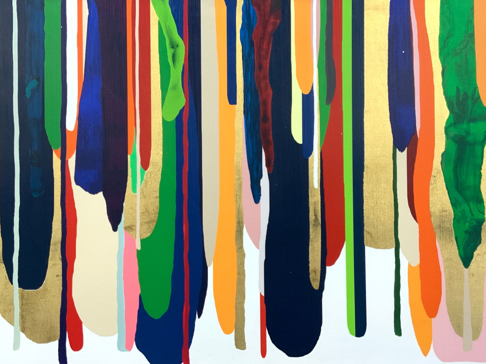 Art Deco Drip Paint Silk Screen 49in (1 of 10)