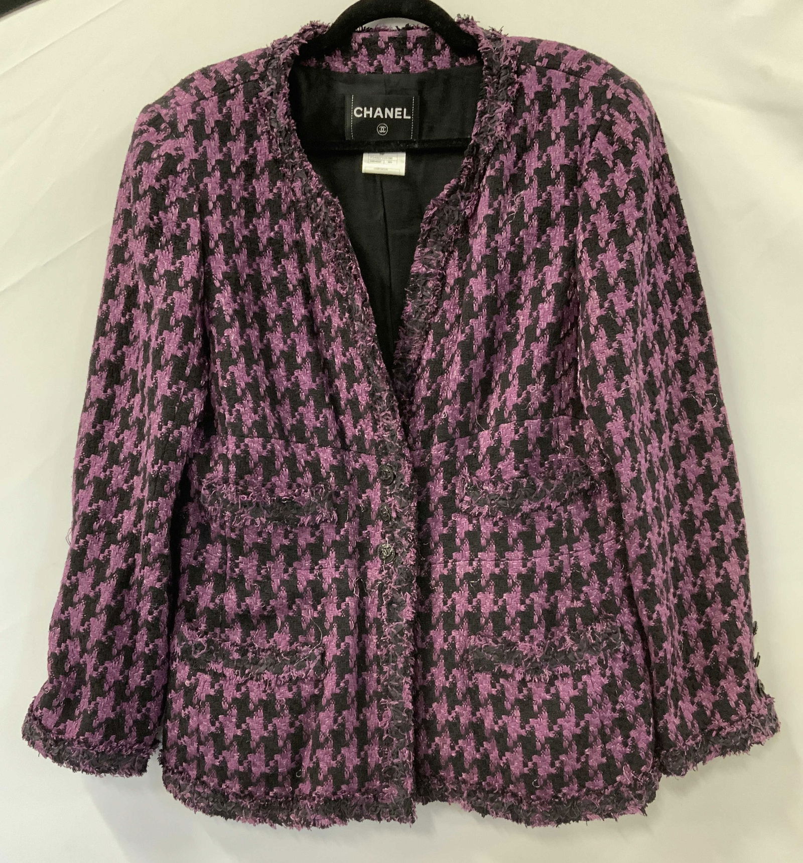 CHANEL Purple/Black Tweed Silk Jacket, France (1 of 18)