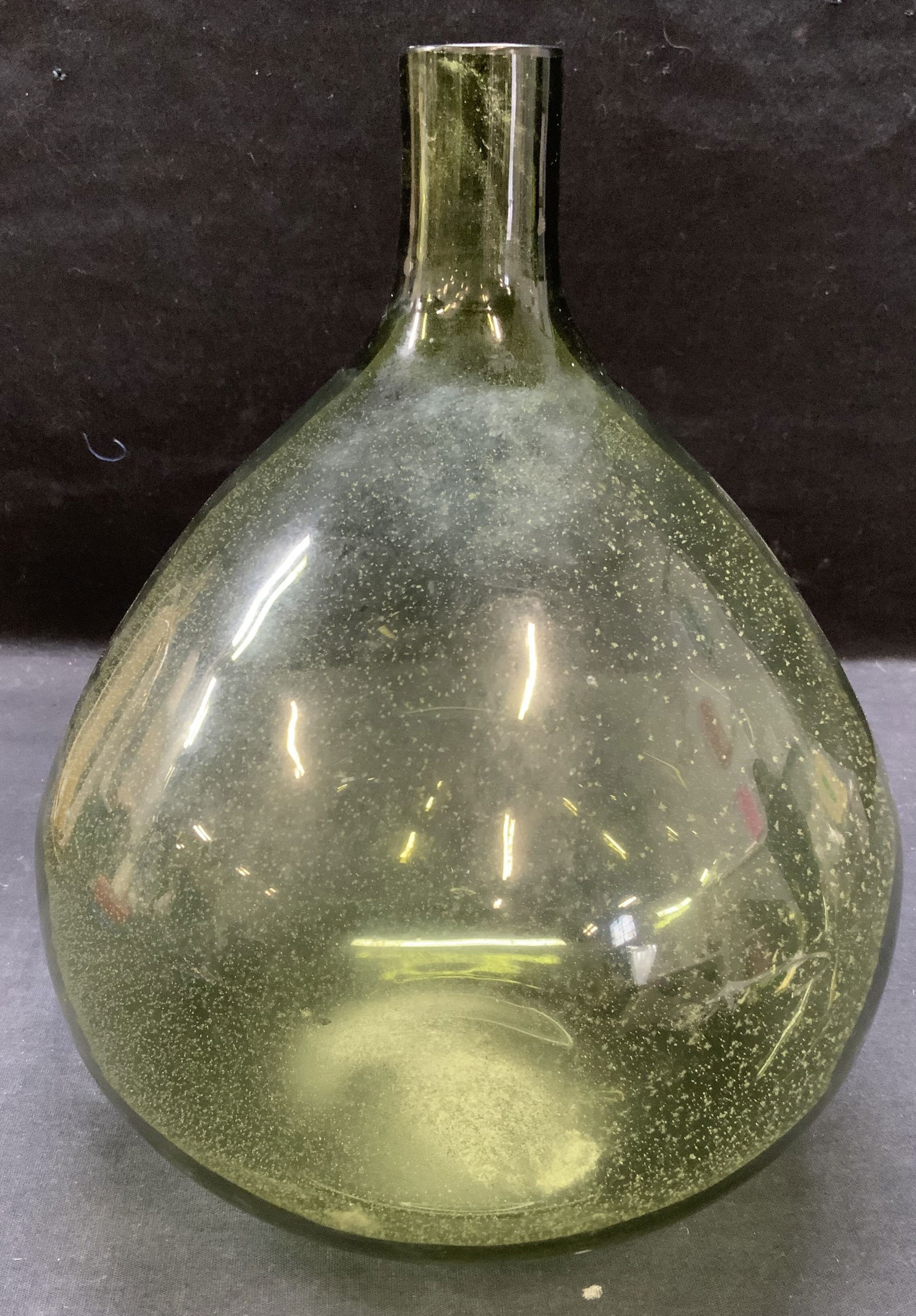 Vintage Mid Century Green Bulb Vase (1 of 7)