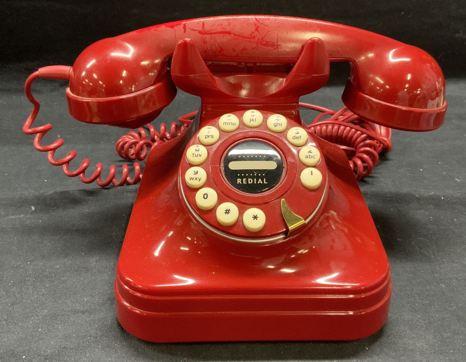 Vintage Grand Phone Red Rotary Style Telephone (1 of 8)