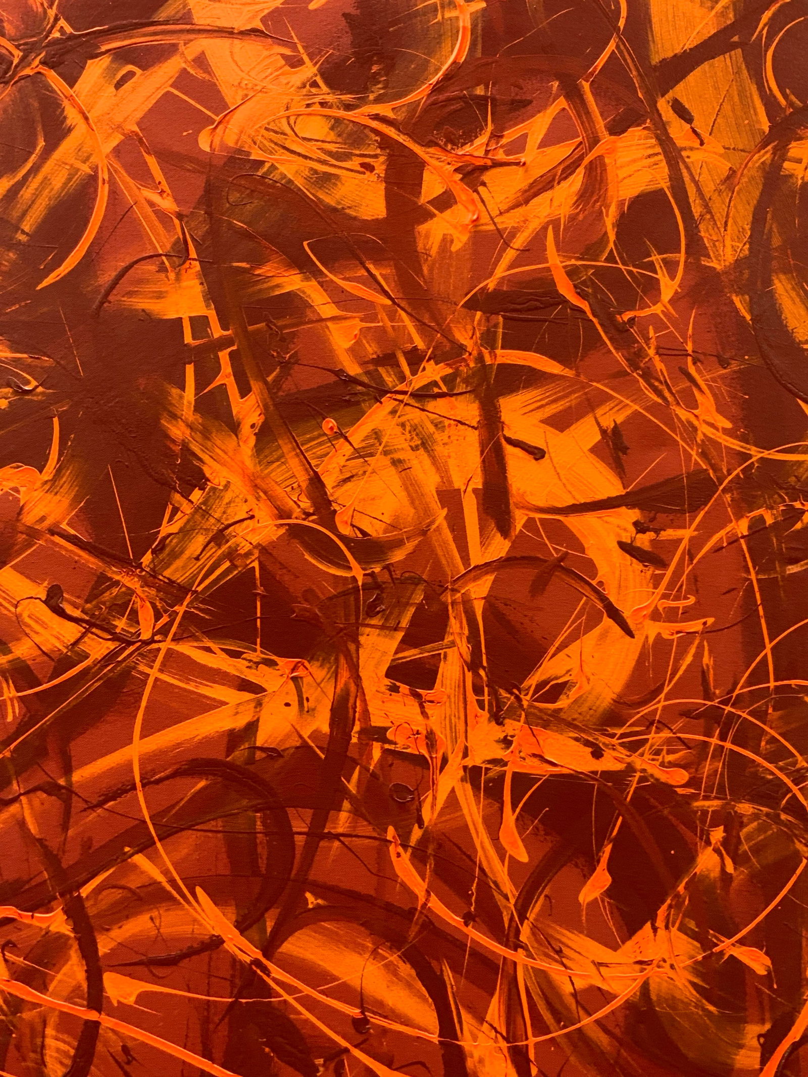 Signed Vntg Acrylic Abstract Painting, 1997 (1 of 8)