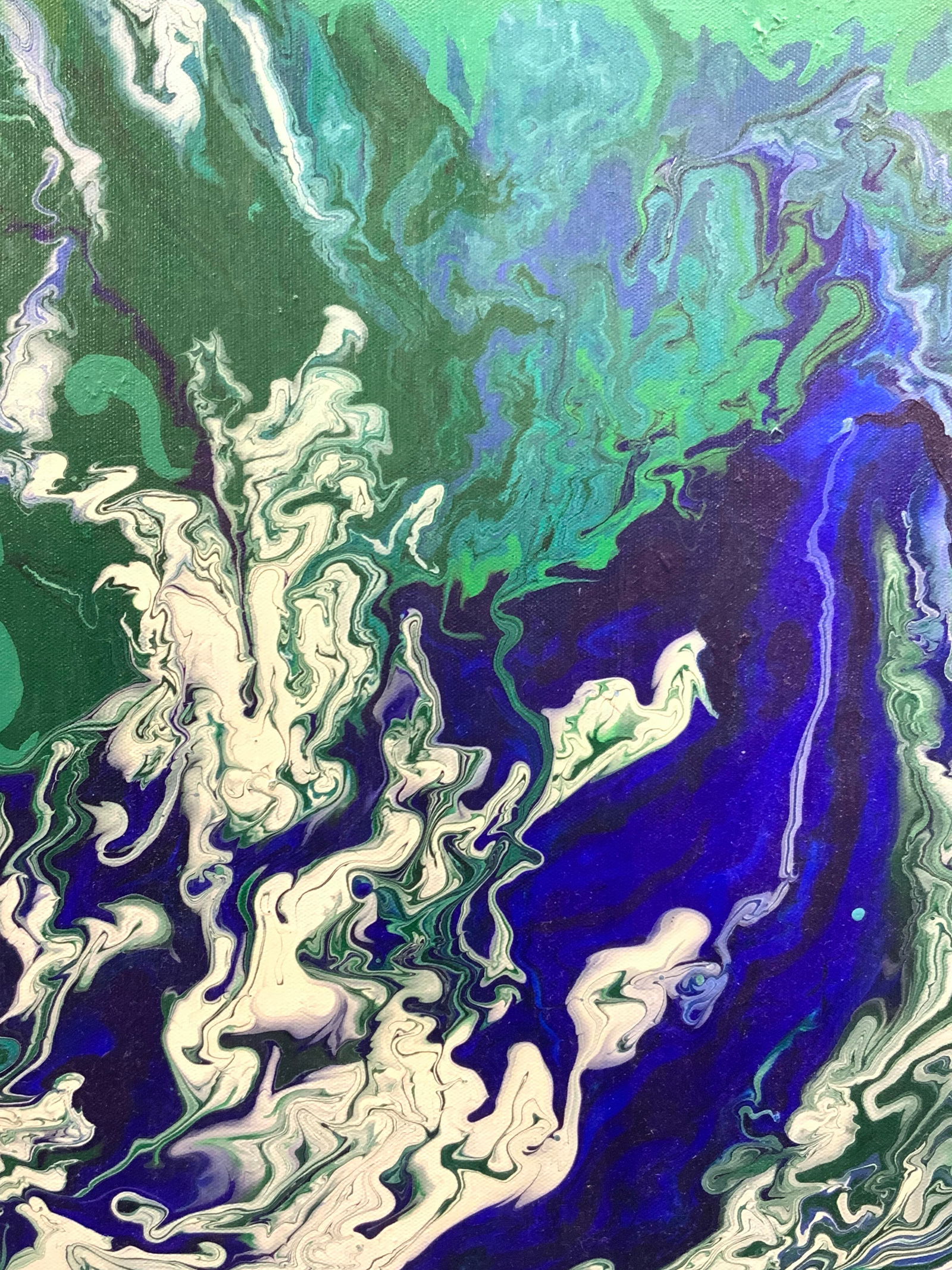 Framed Abstract Acrylic Pour Painting (1 of 9)