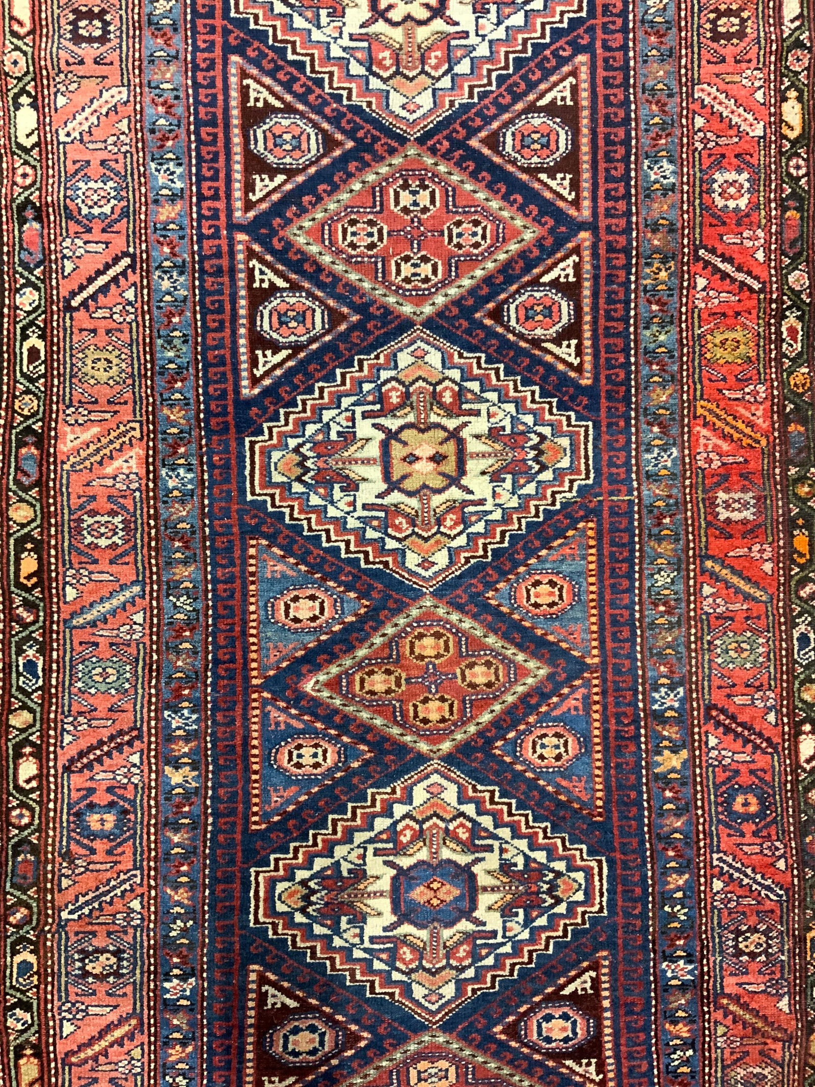 Vintage Handmade Persian Wool Runner 13ft4in (1 of 8)