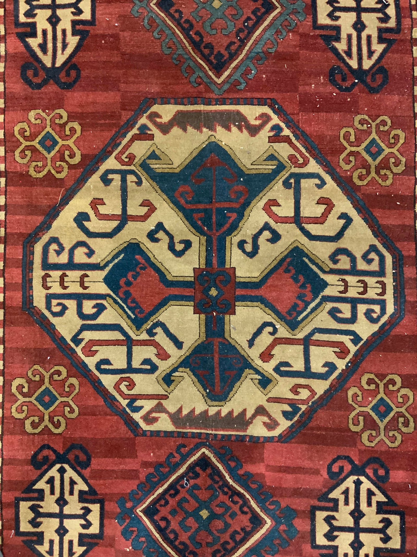 Vintage Handmade Turkish Geometric Pattern Rug 8ft (1 of 7)