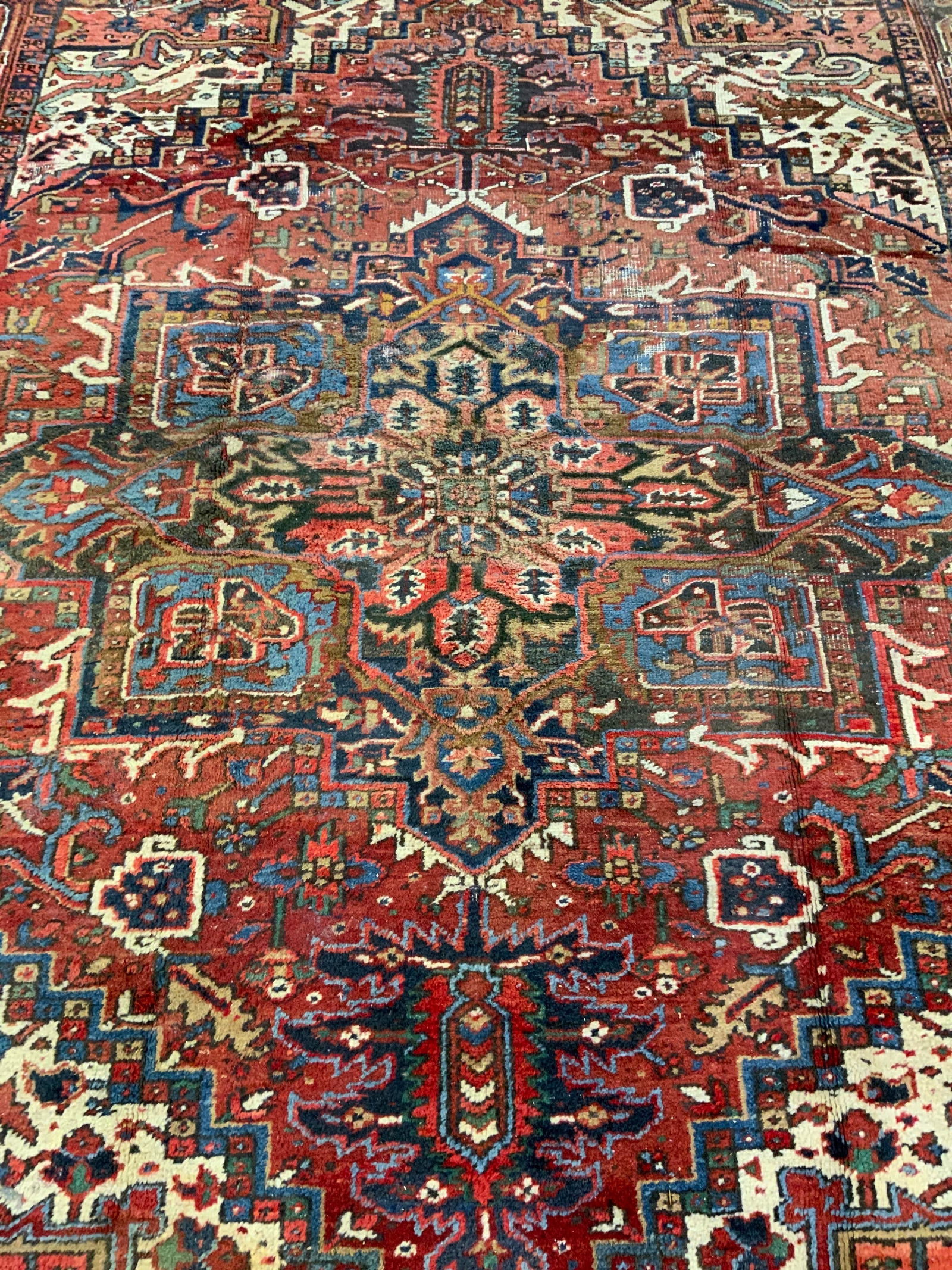 Vintage Persian Heriz Wool Rug Rm Sz 11.6ft (1 of 8)
