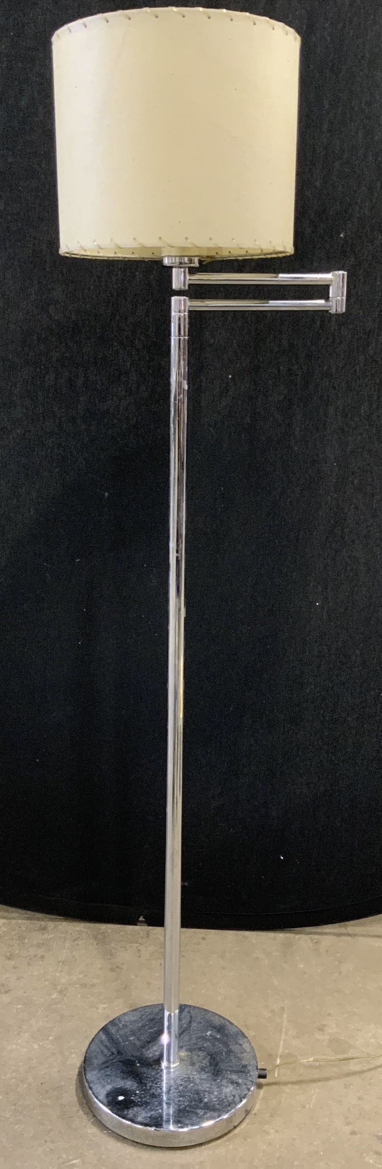 HANSEN LAMPS NY Swing Arm Chrome Floor Lamp Spain 52in (1 of 7)