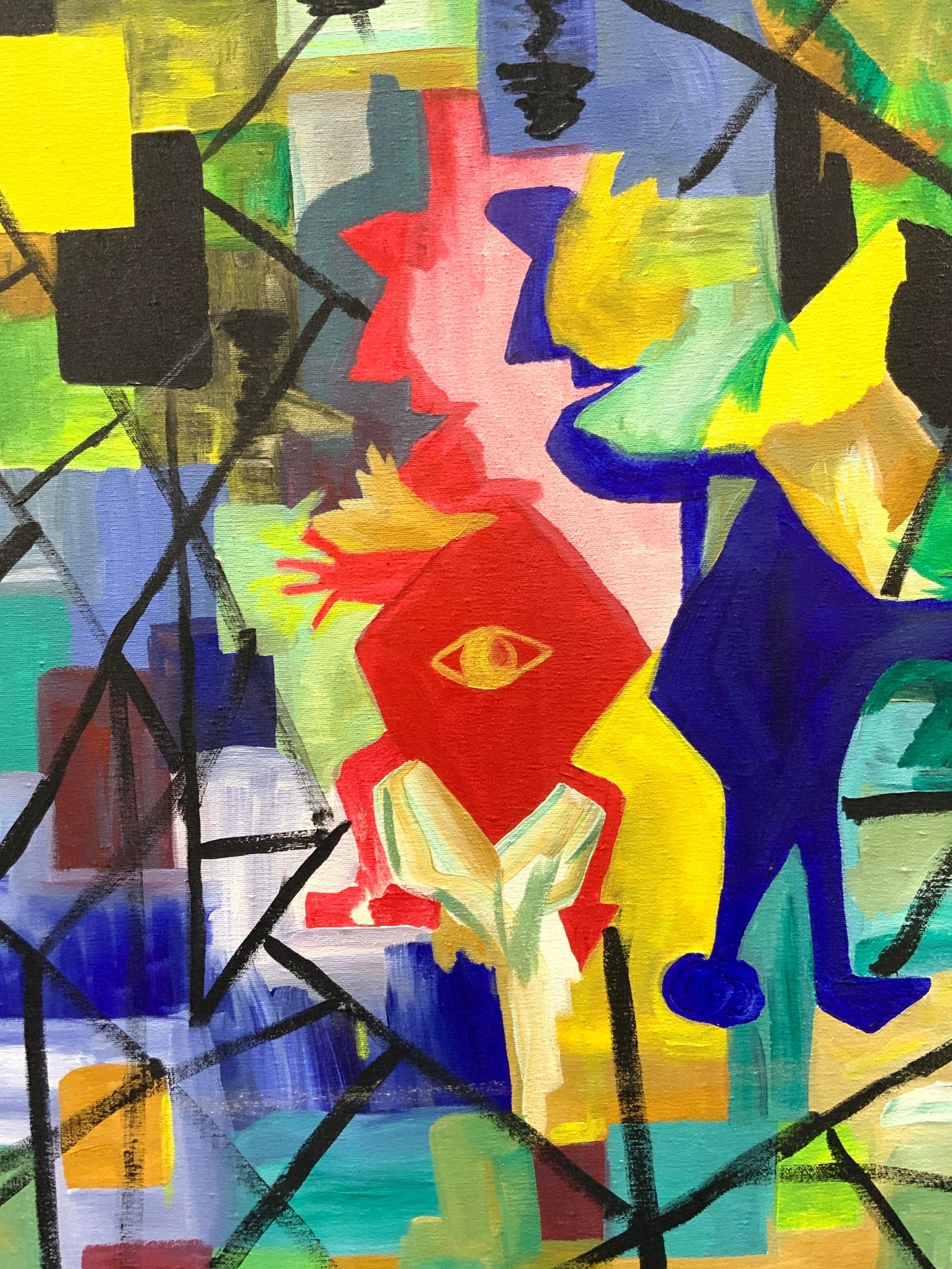 A.Rodriguez Jr Sgd Surrealist Oil Painting 30in (1 of 11)