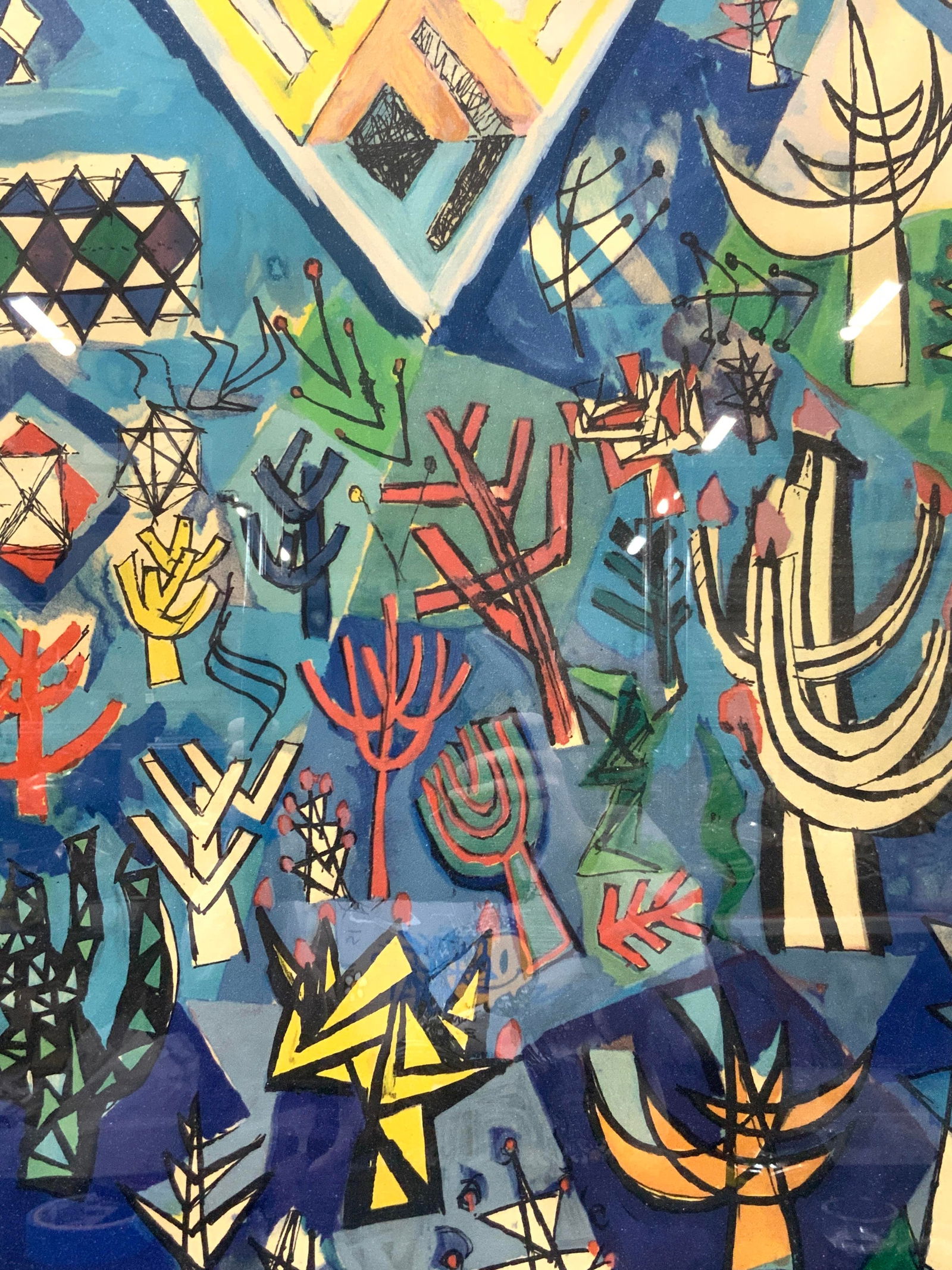 Abraham Rattner Vntg Sgd Lmt Ed Folk Art Lithograph (1 of 10)