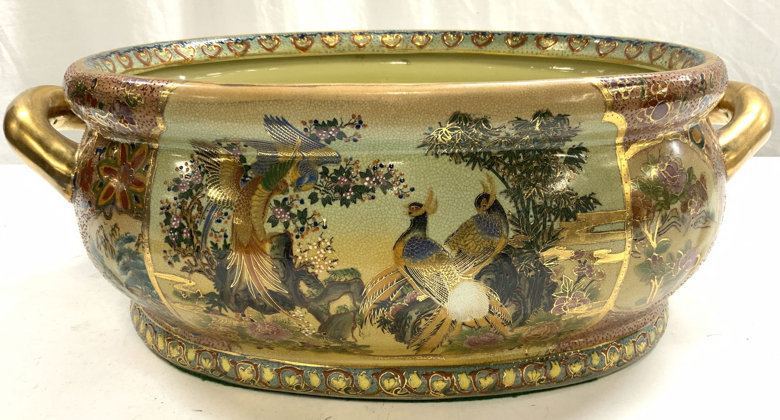 Vintage Asian Porcelain Foot Bath W Handles (1 of 8)