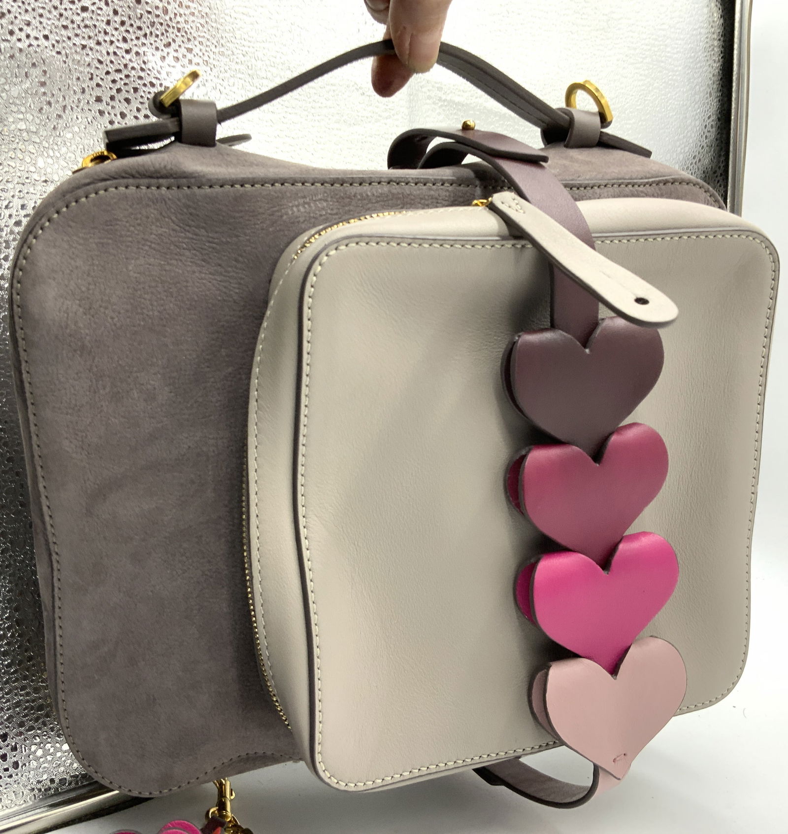 Anya Hindmarch Suede/Leather Crossbody Bag Italy (1 of 20)