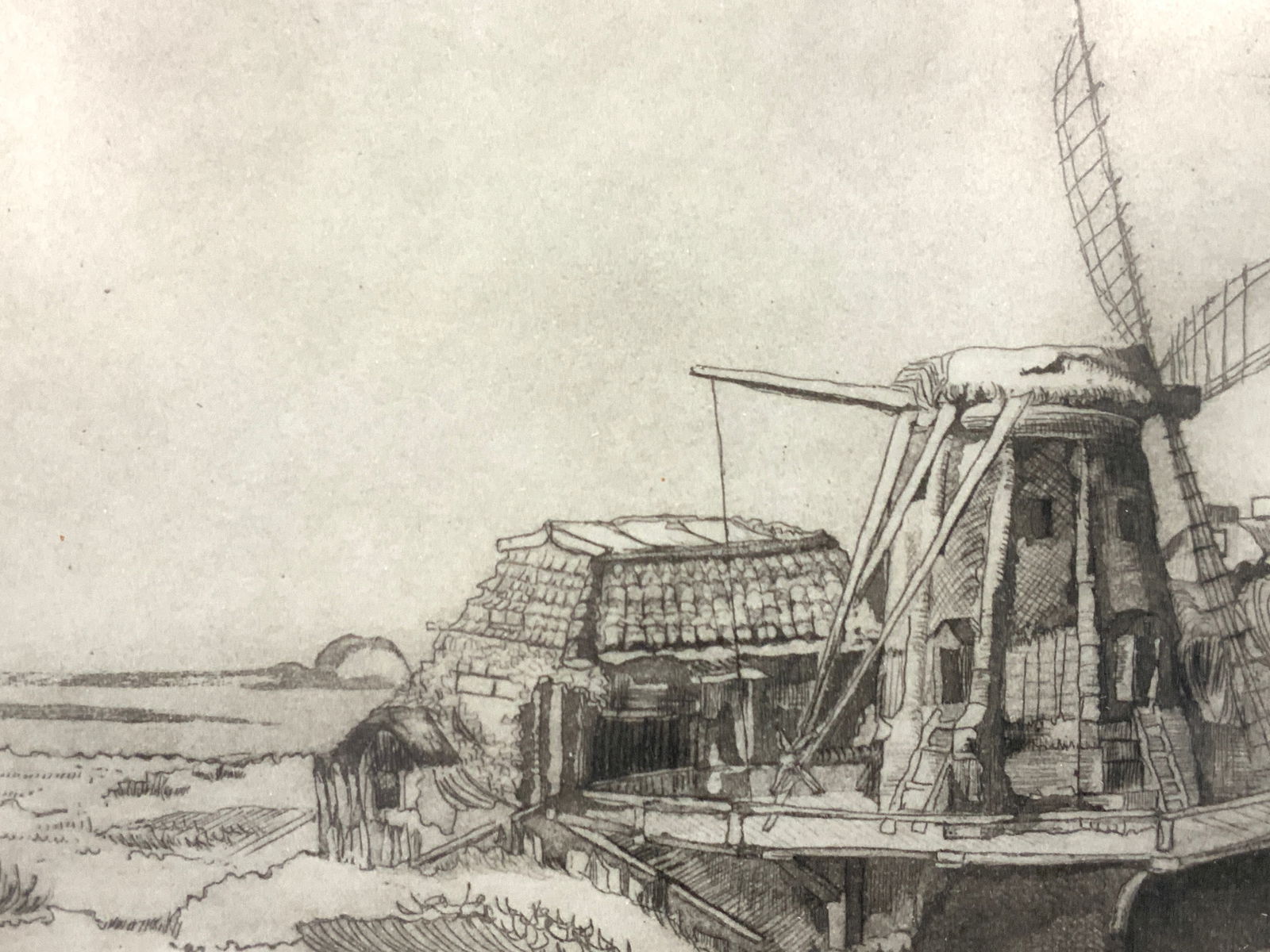 Signed After Rembrandts Windmill 1969 Etching (1 of 10)